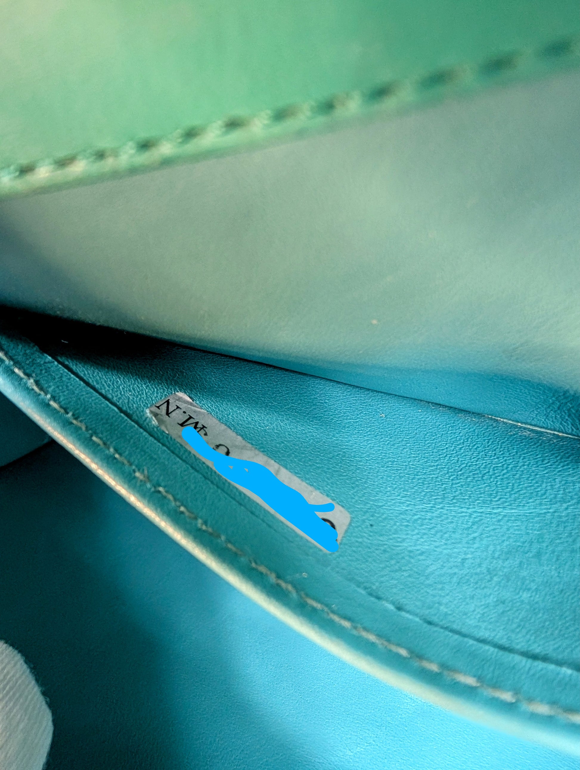 Chanel Vintage Teal Mini Rectangular Classic Flap Bag