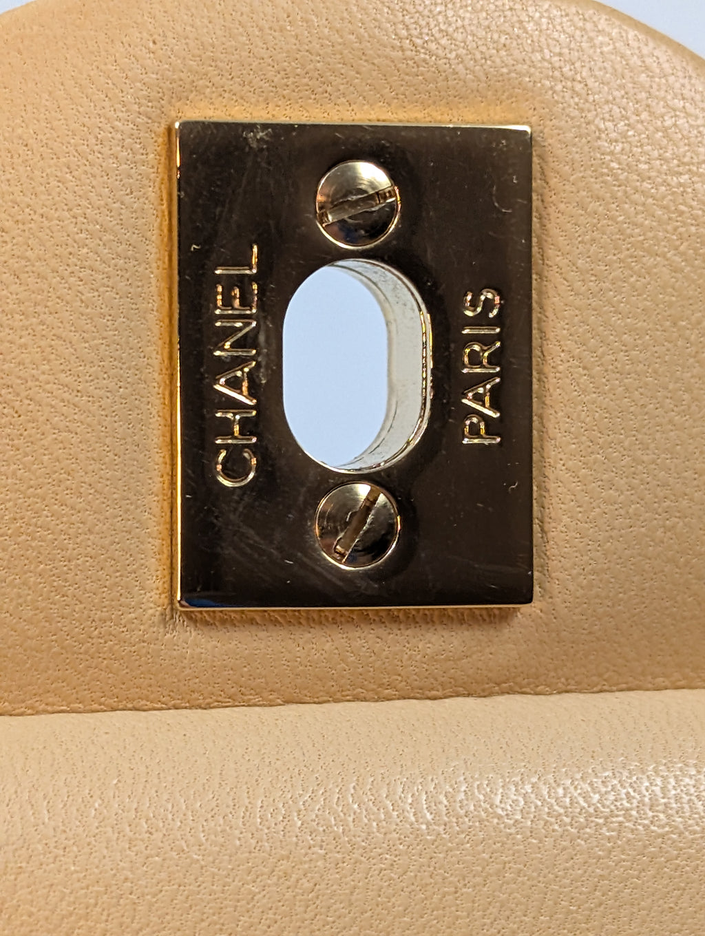 Chanel Rare Vintage Classic Double Flap Bag in Pale Yellow Lambskin with Black Hardware