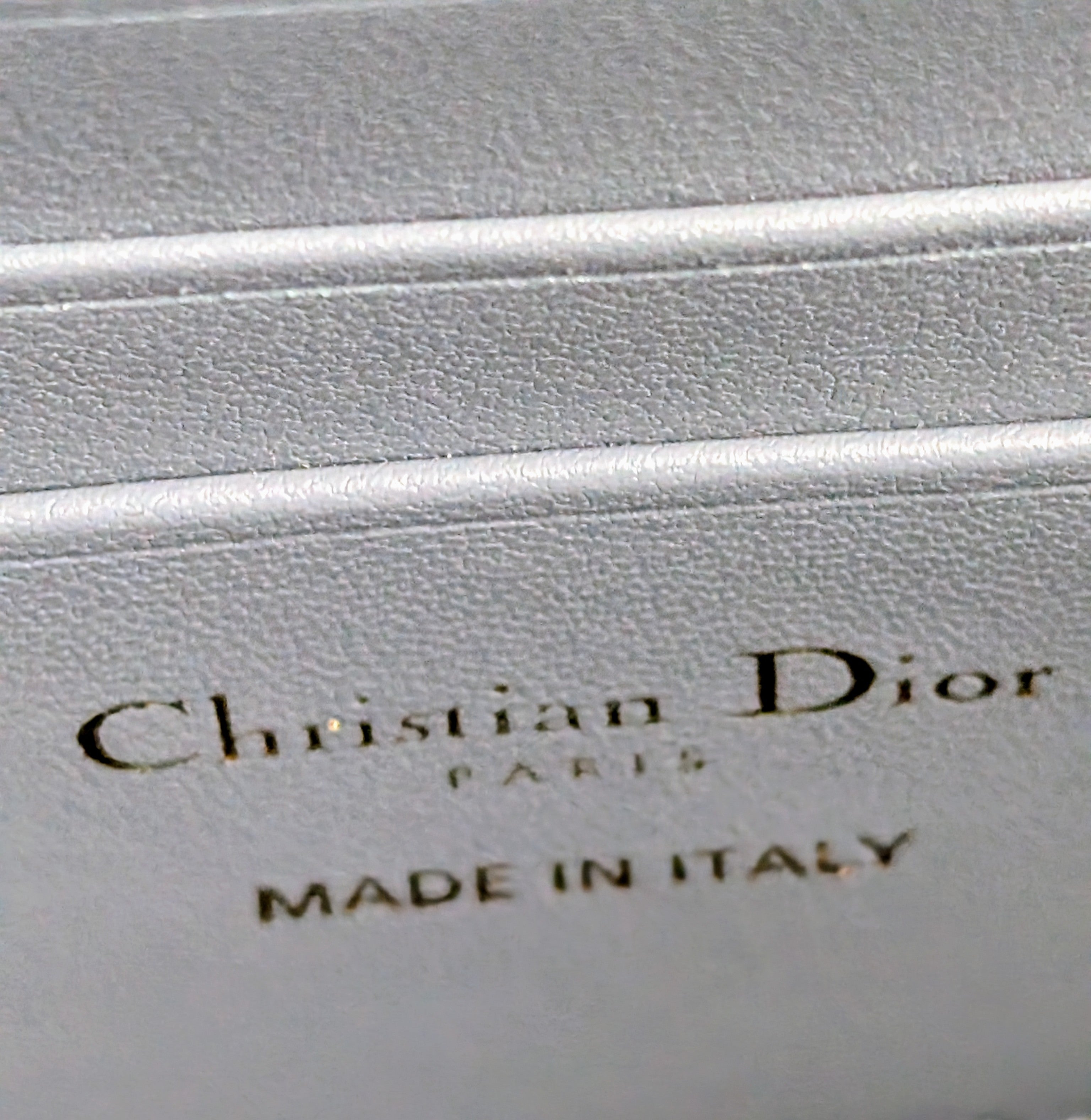 Christian Dior Raffia Cannage Caro Zipped Wristlet