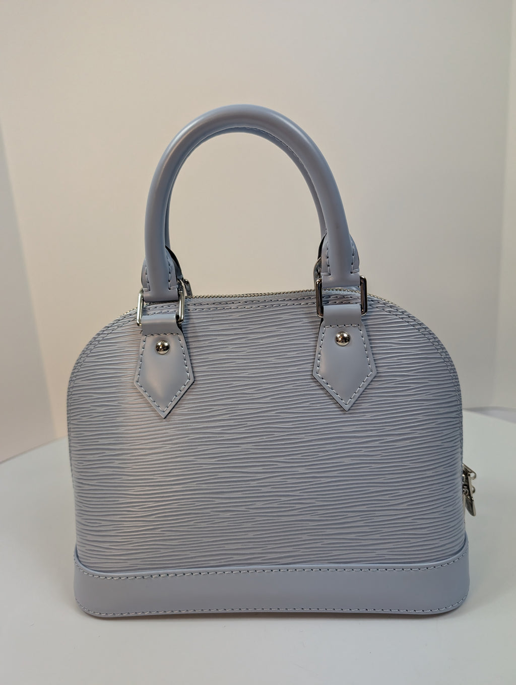 Louis Vuitton Alma BB Handbag in Blue Epi Leather with LV Strap