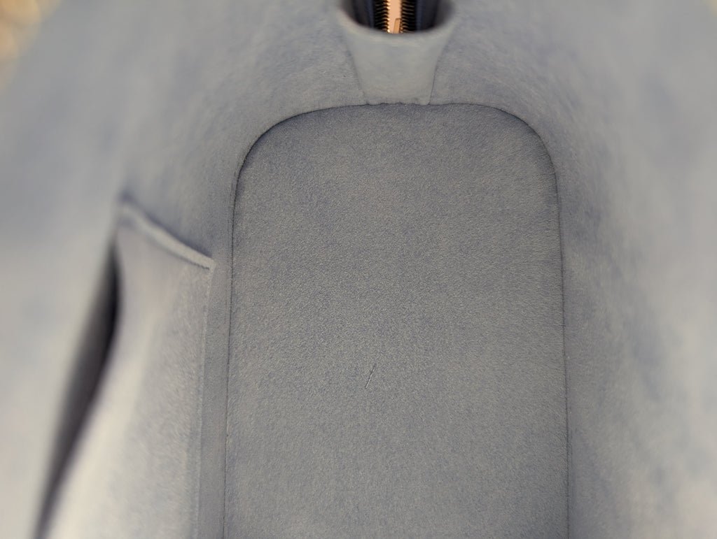 Louis Vuitton Alma BB Handbag in Blue Epi Leather with LV Strap