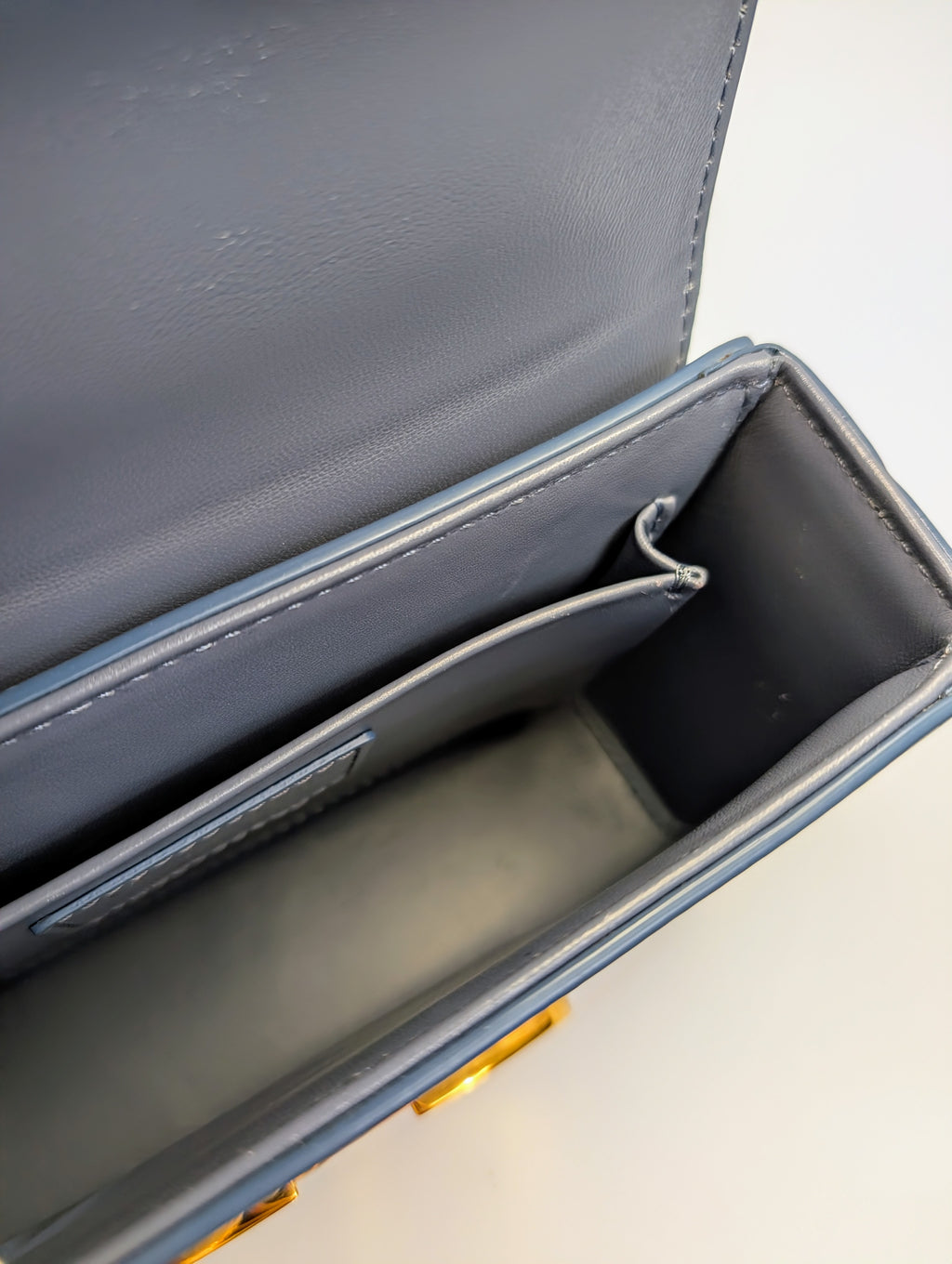 Dior Blue Caro Chain Pouch (Mini Box Bag)