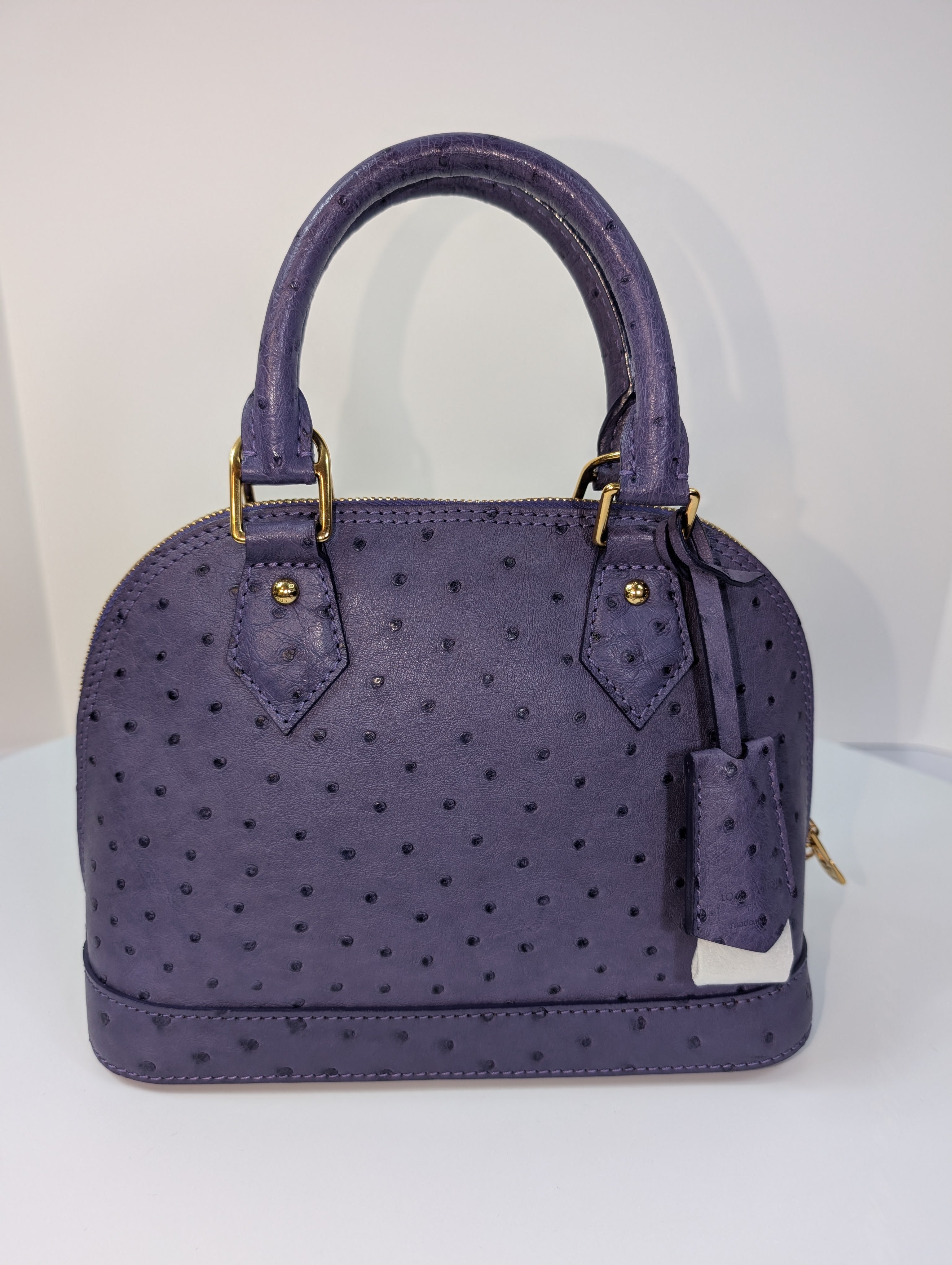 Louis Vuitton Purple Alma BB in Ostrich Leather