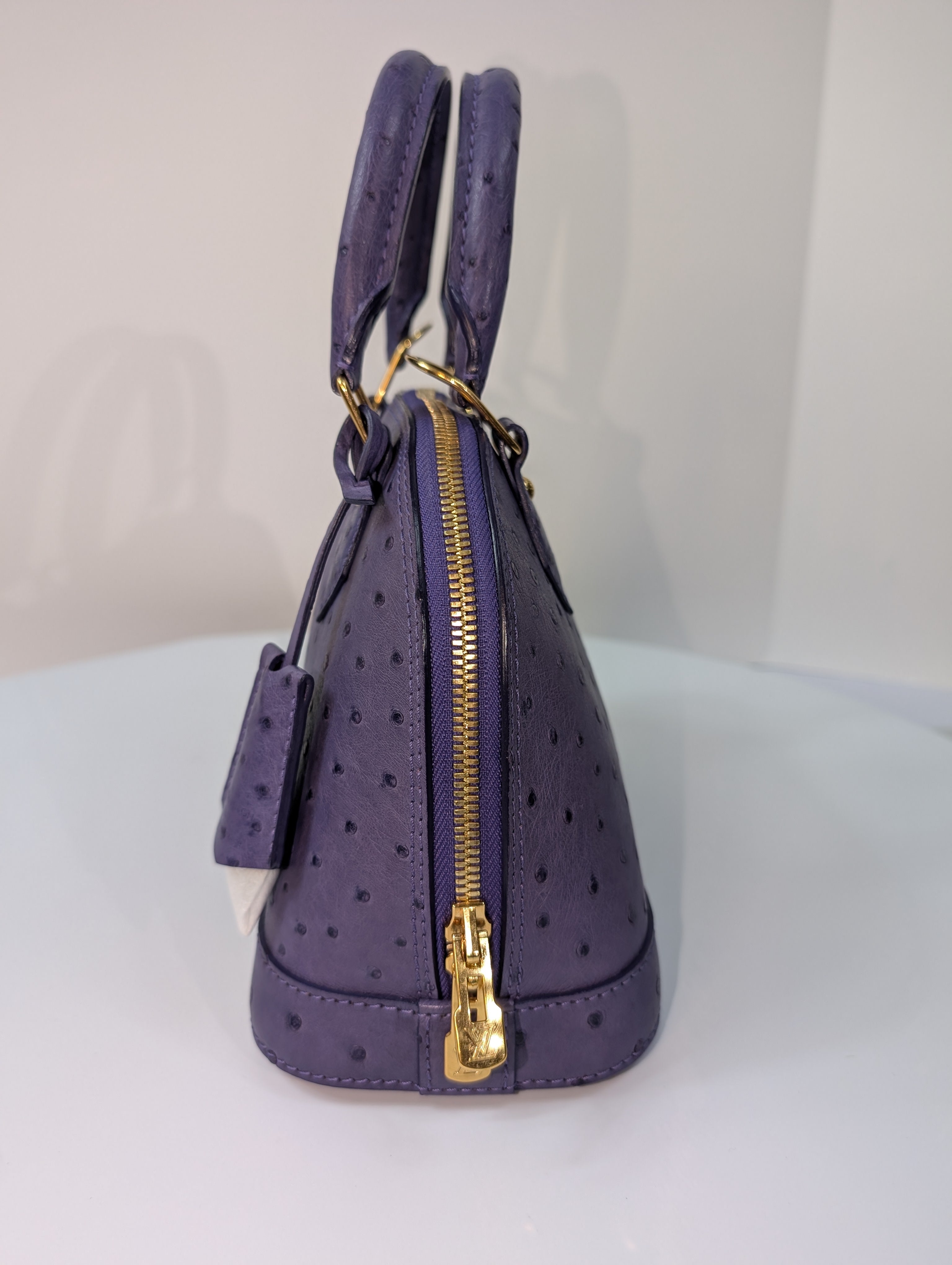 Louis Vuitton Purple Alma BB in Ostrich Leather