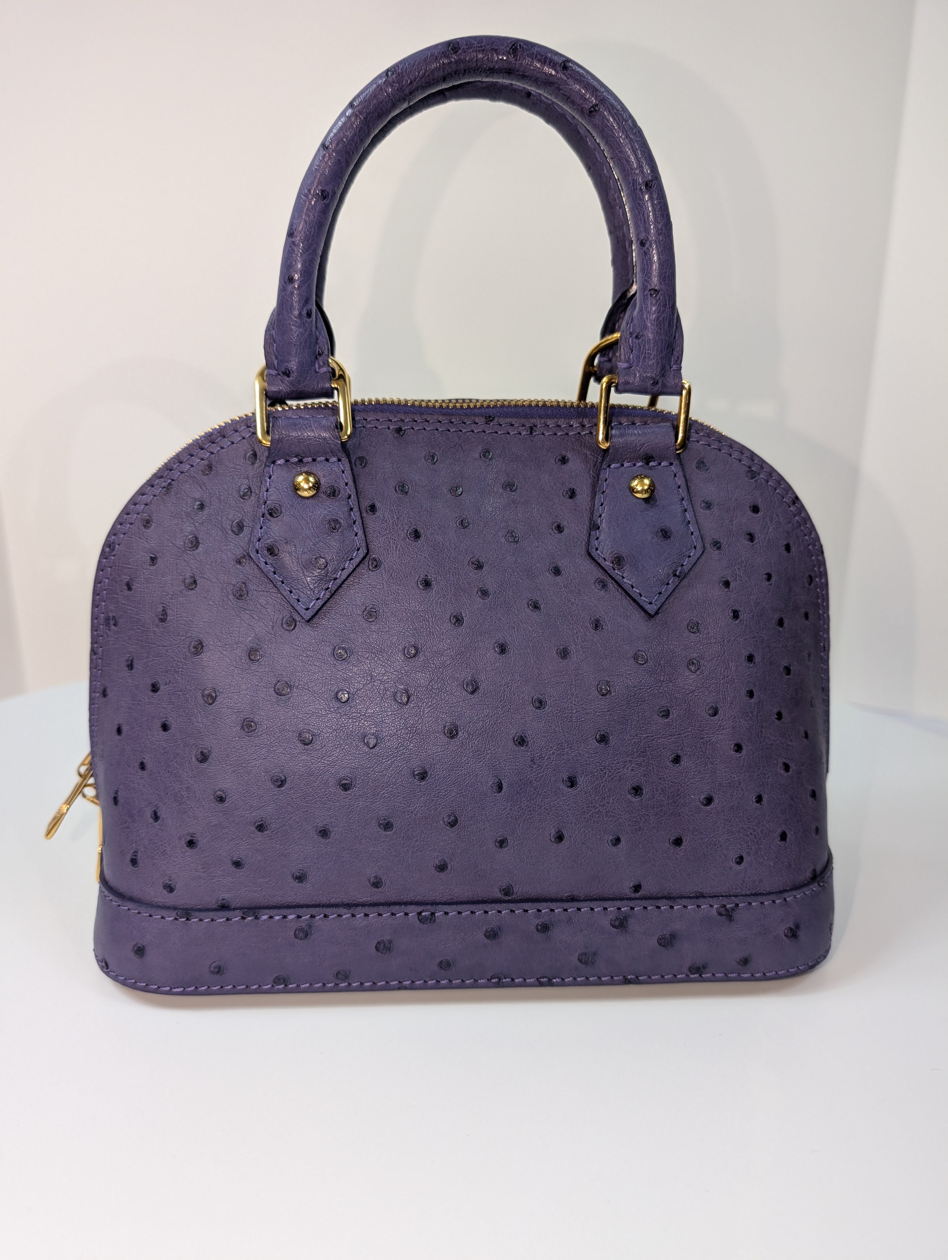 Louis Vuitton Purple Alma BB in Ostrich Leather