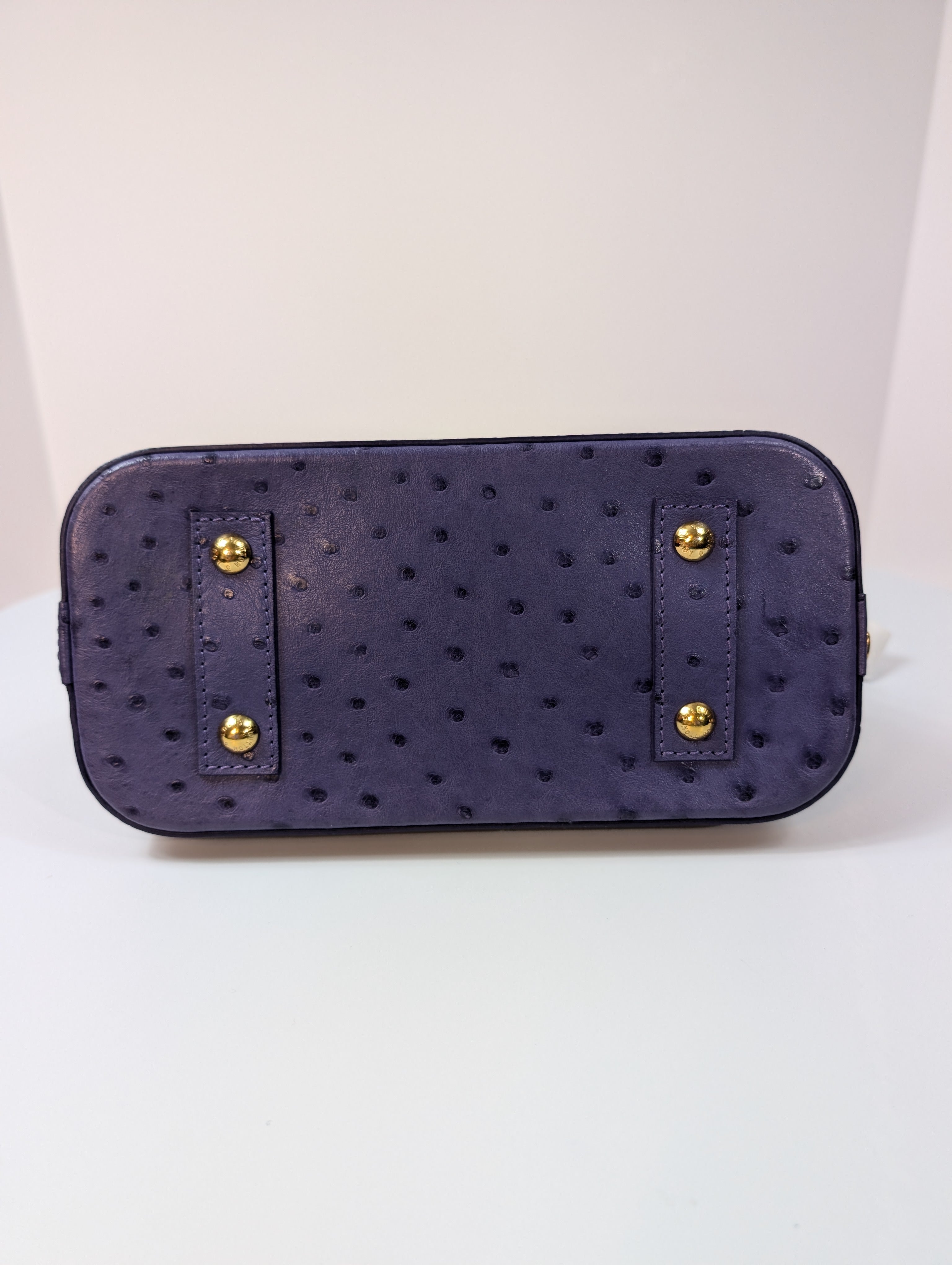 Louis Vuitton Purple Alma BB in Ostrich Leather