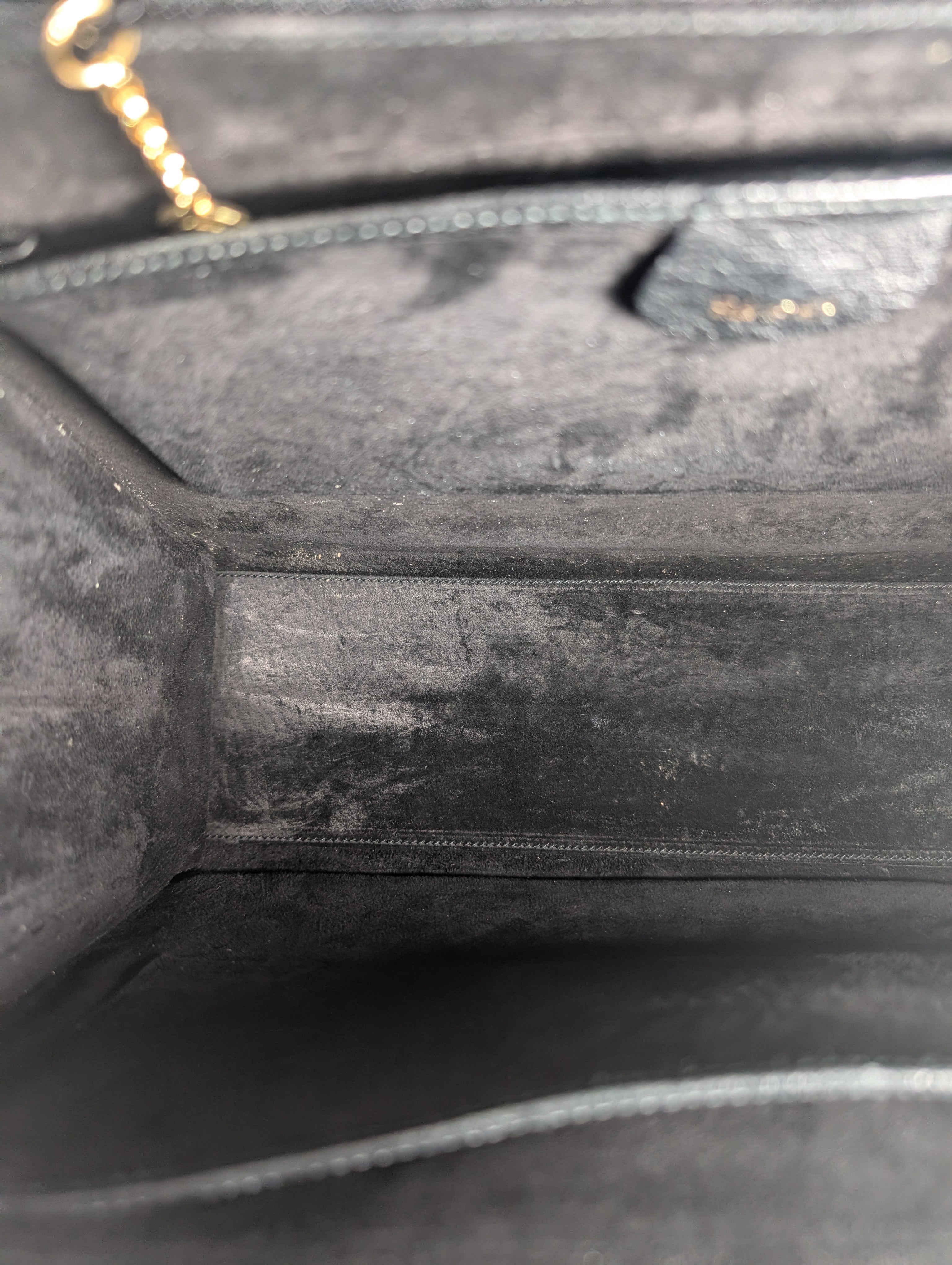 Gucci Rare Black Exotic Ostrich Leather Lady Lock Bag (Full Set)