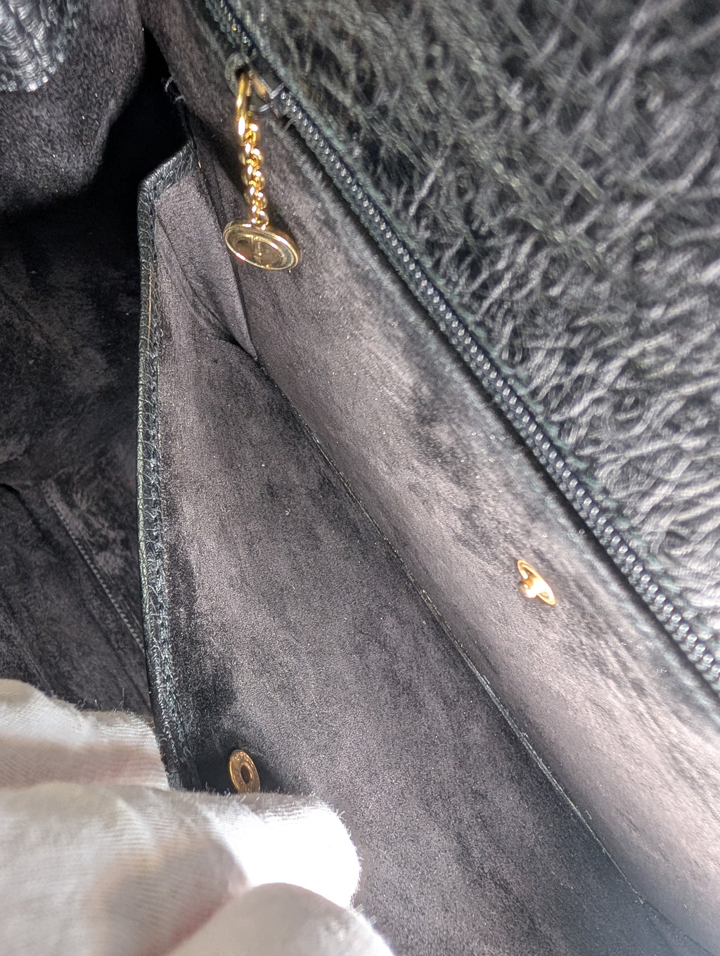 Gucci Rare Black Exotic Ostrich Leather Lady Lock Bag (Full Set)