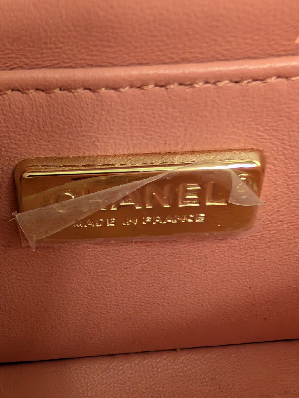 Chanel Rare Salmon Pink Mini Rectangular Classic Flap Bag in Python Leather