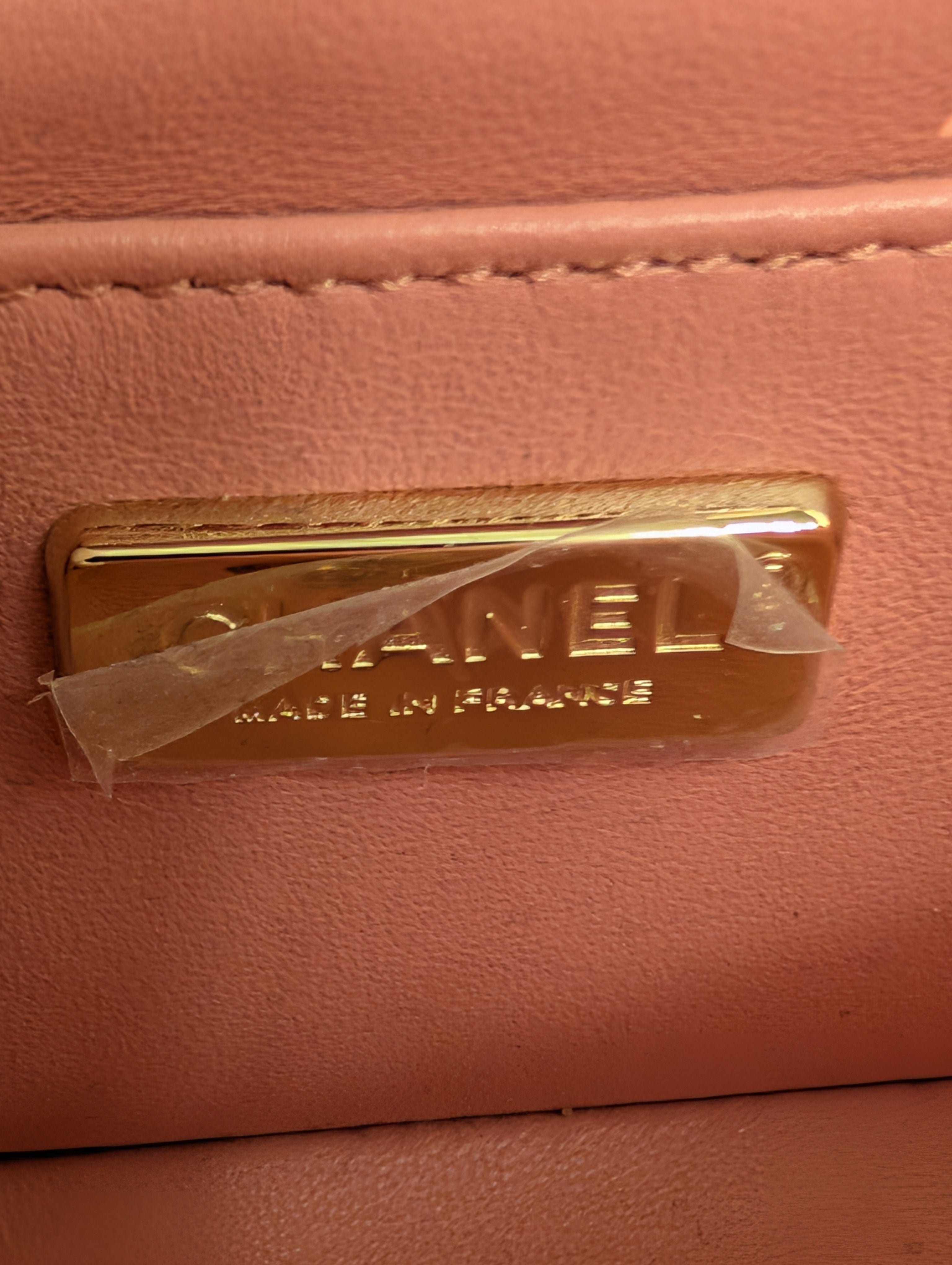 Chanel Rare Salmon Pink Mini Rectangular Classic Flap Bag in Python Leather