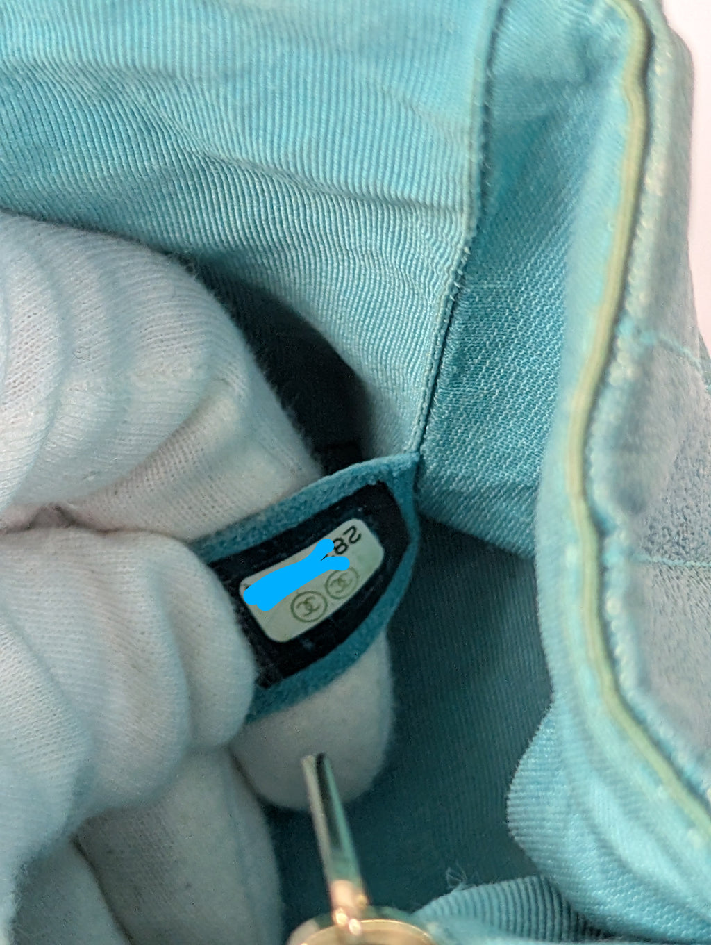 Chanel Luminescent Turquoise Chevron Double Flap Bag