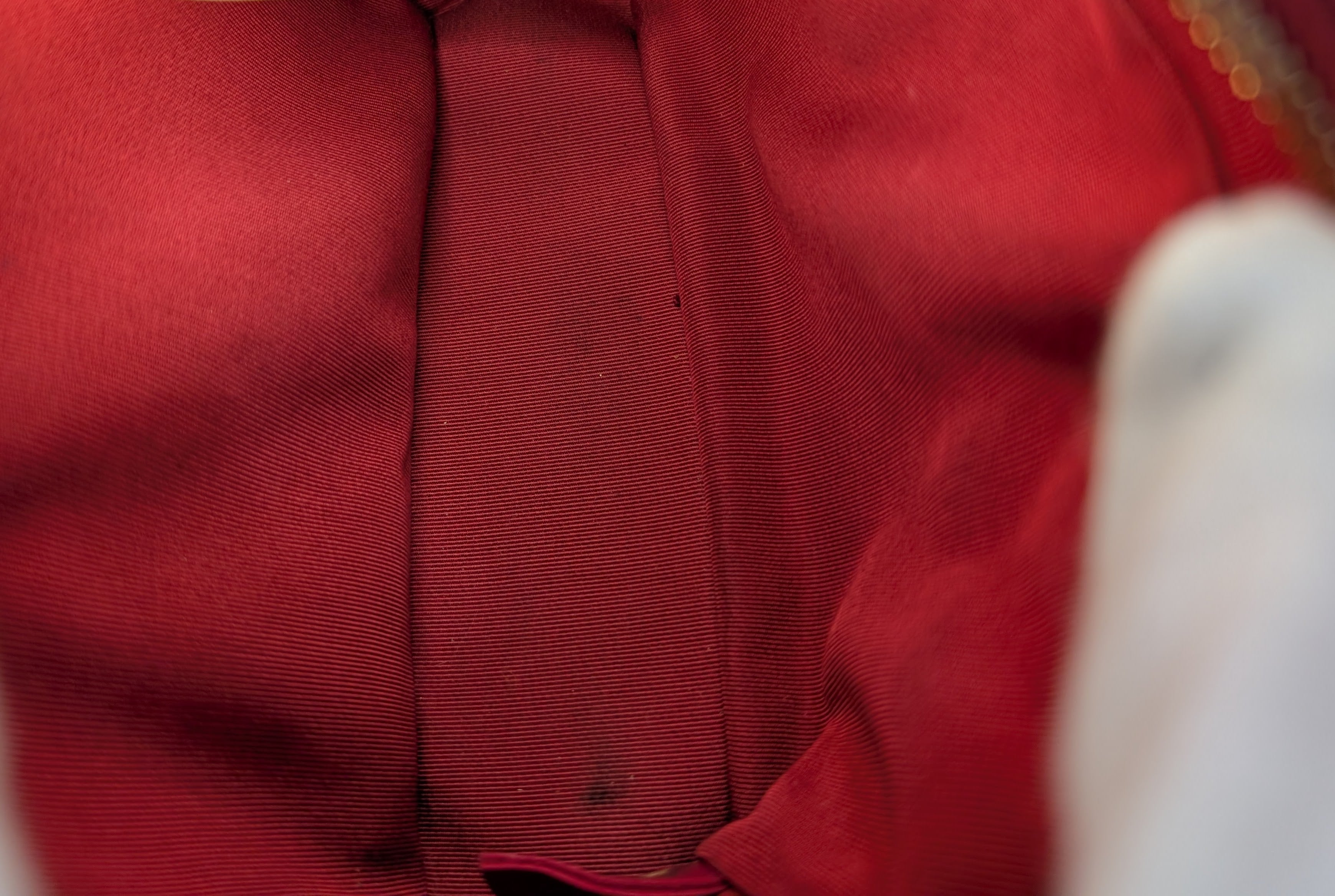 Chanel Red Caviar Small Double Zip Vanity Case with Top Handle