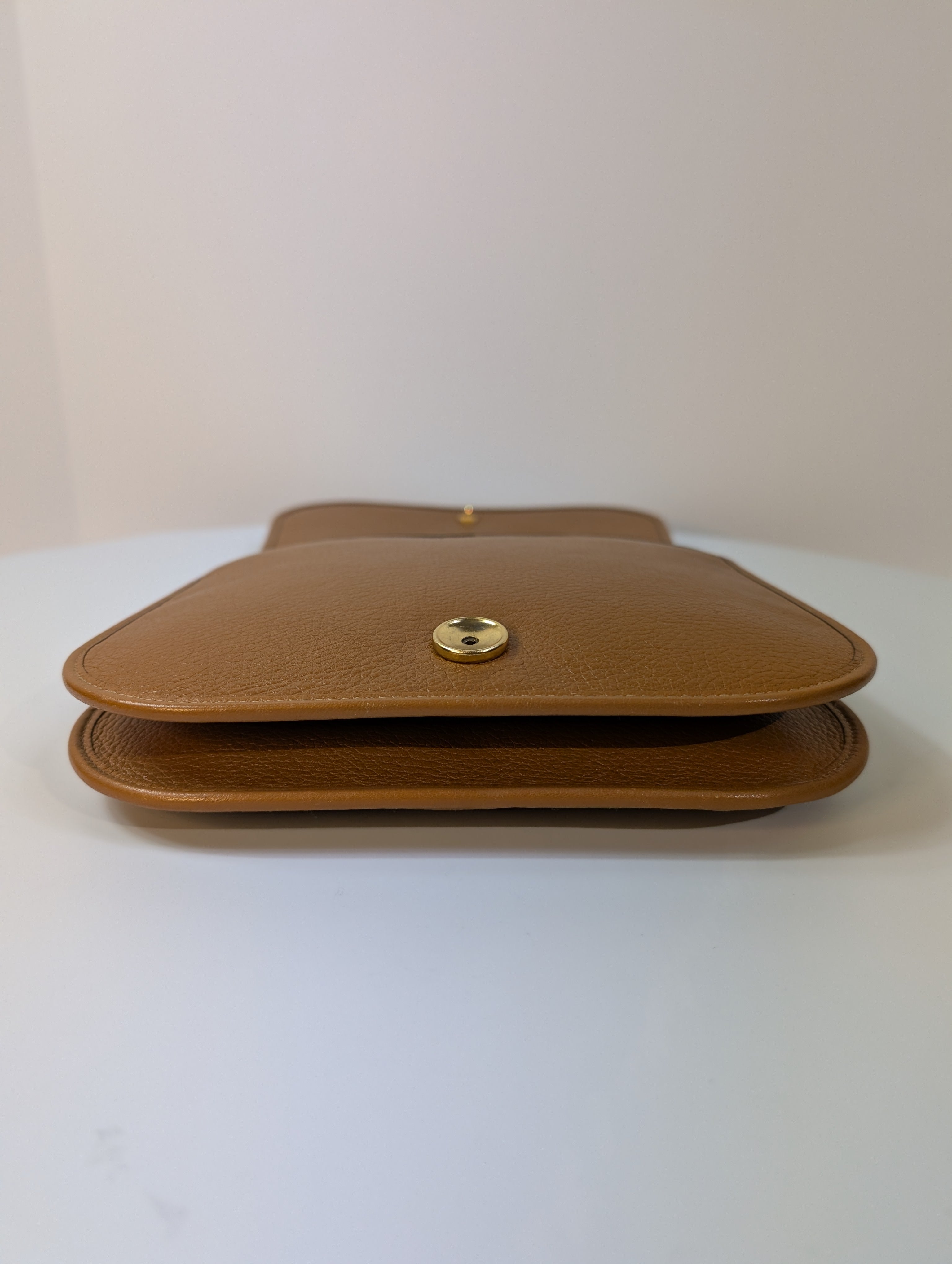 Yves Saint Laurent Vintage Brown Logo Quilted Flap Bag
