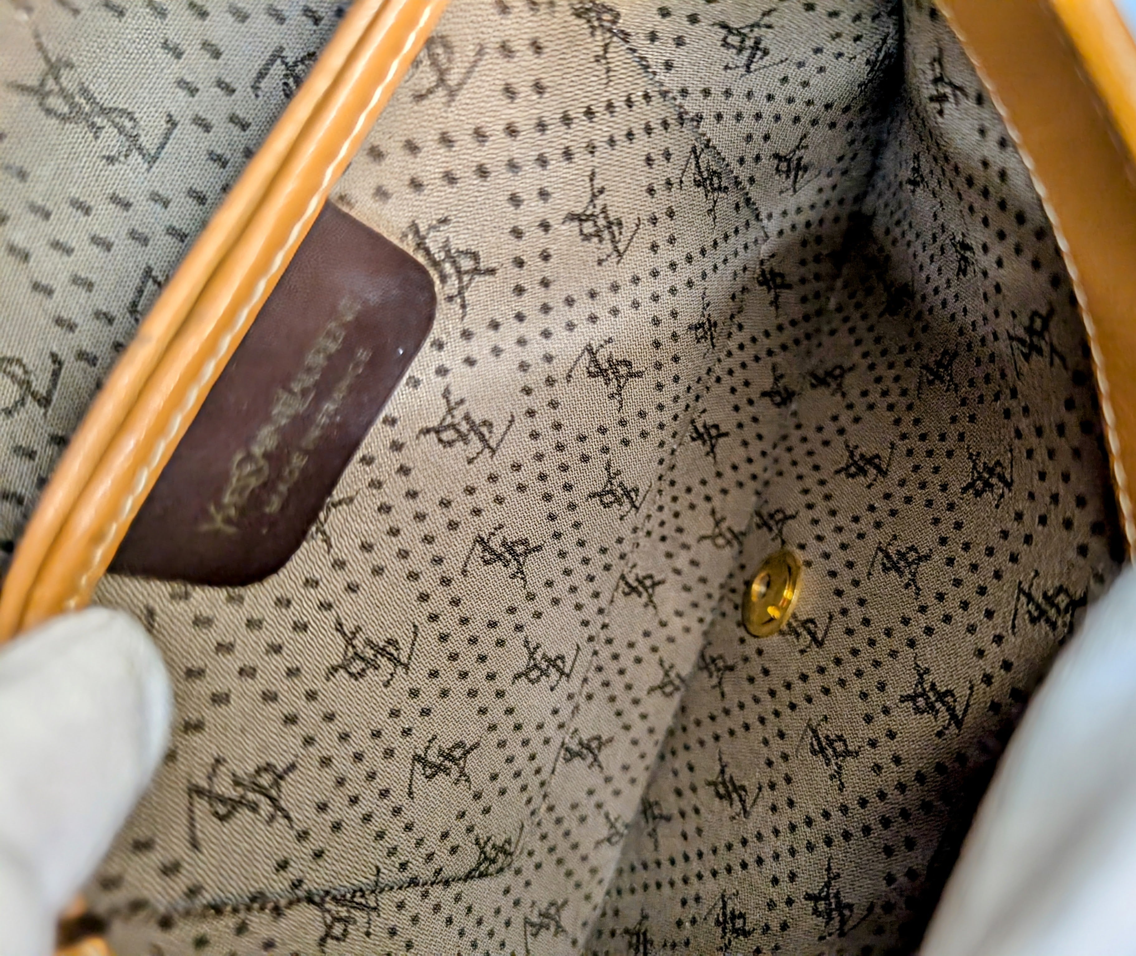 Yves Saint Laurent Vintage Brown Logo Quilted Flap Bag