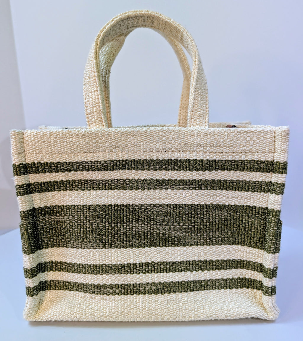 Celine Green Vertical Cabas Triomphe Tote Bag
