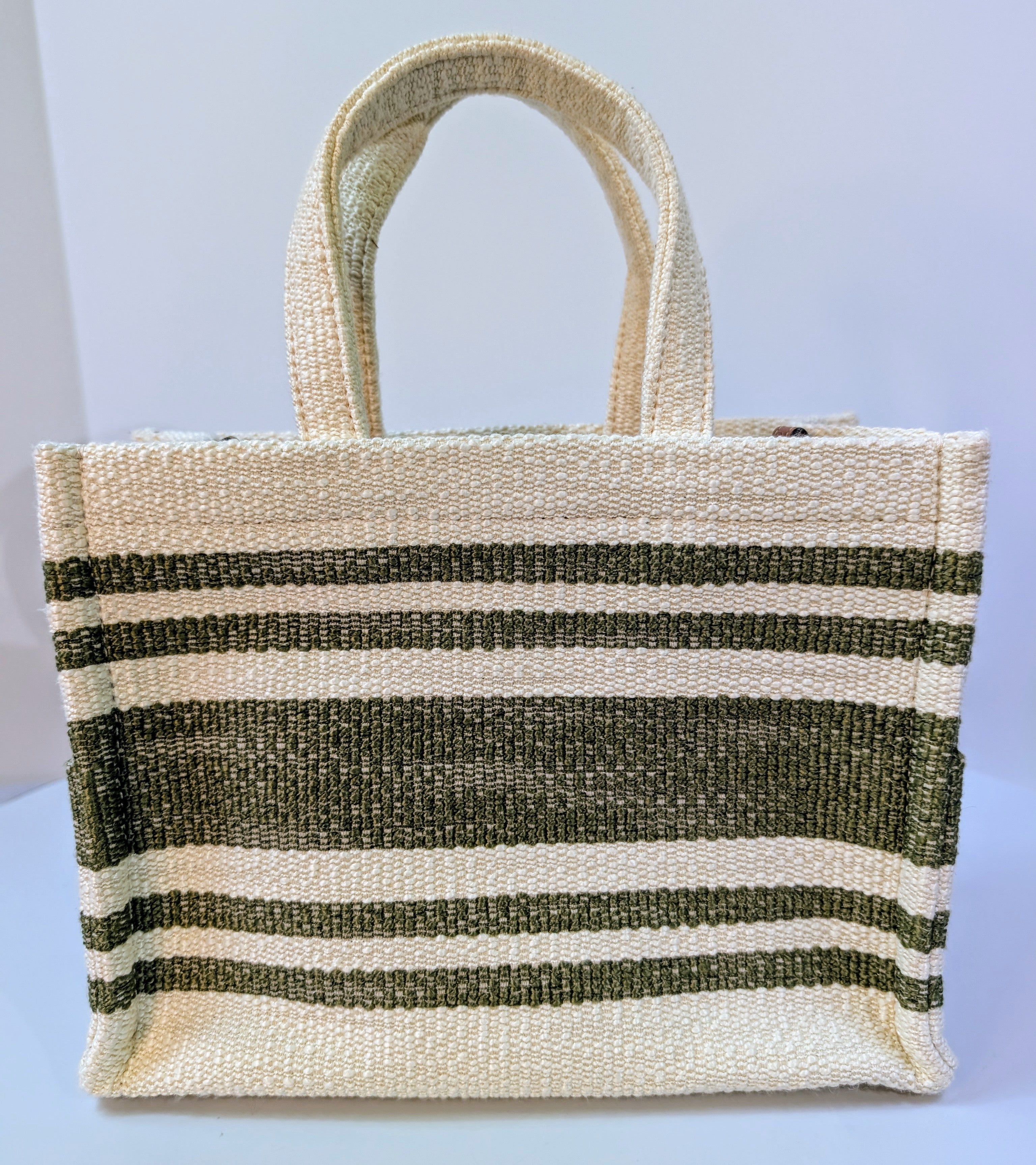 Celine Green Vertical Cabas Triomphe Tote Bag