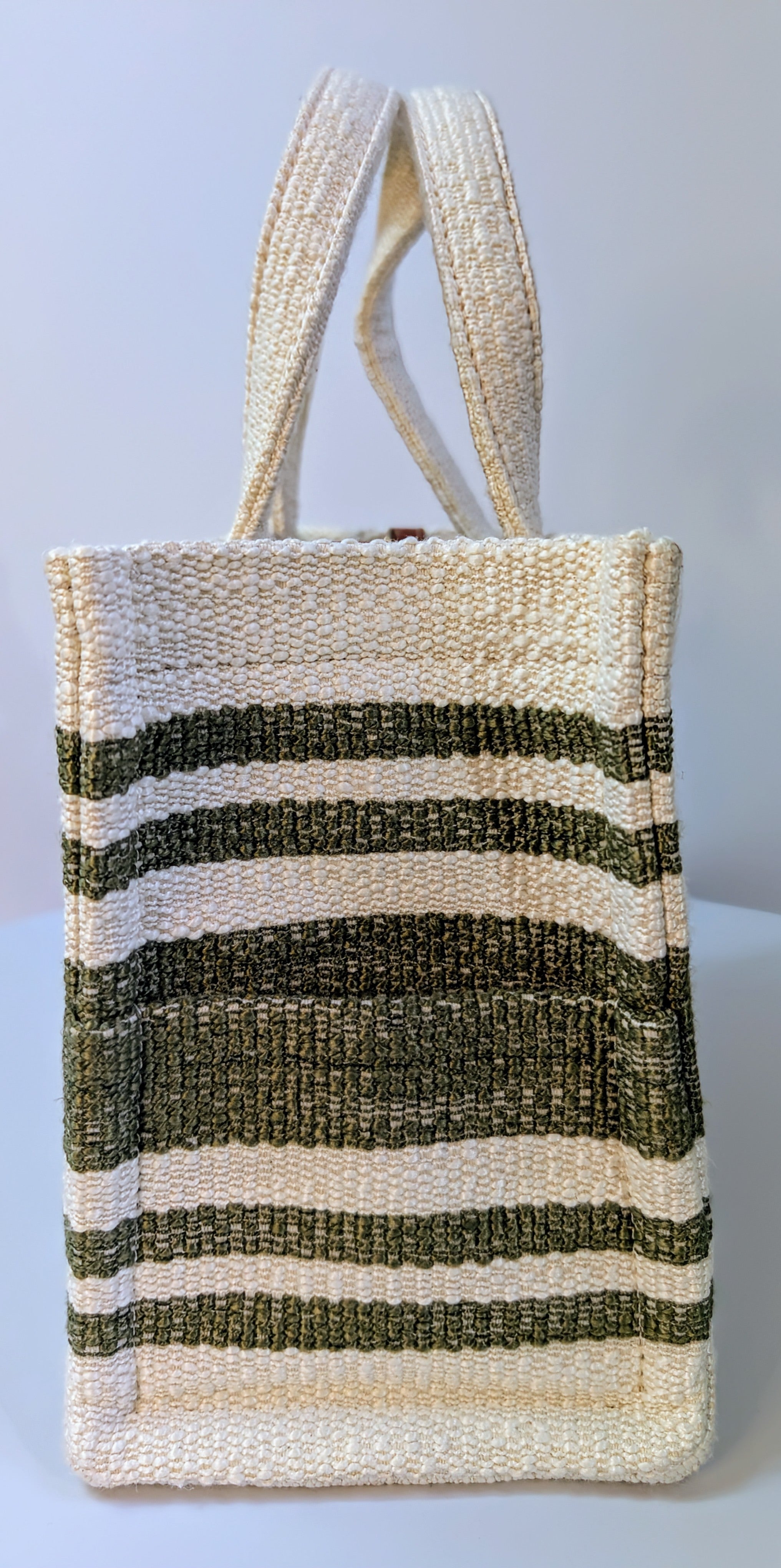 Celine Green Vertical Cabas Triomphe Tote Bag