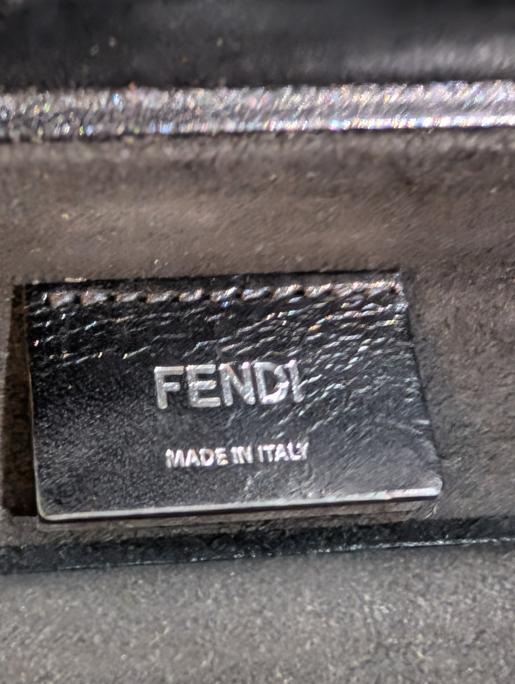 Fendi Black Baguette Trunk Mini in FF Jacquard Canvas with Rare Fendi Strap