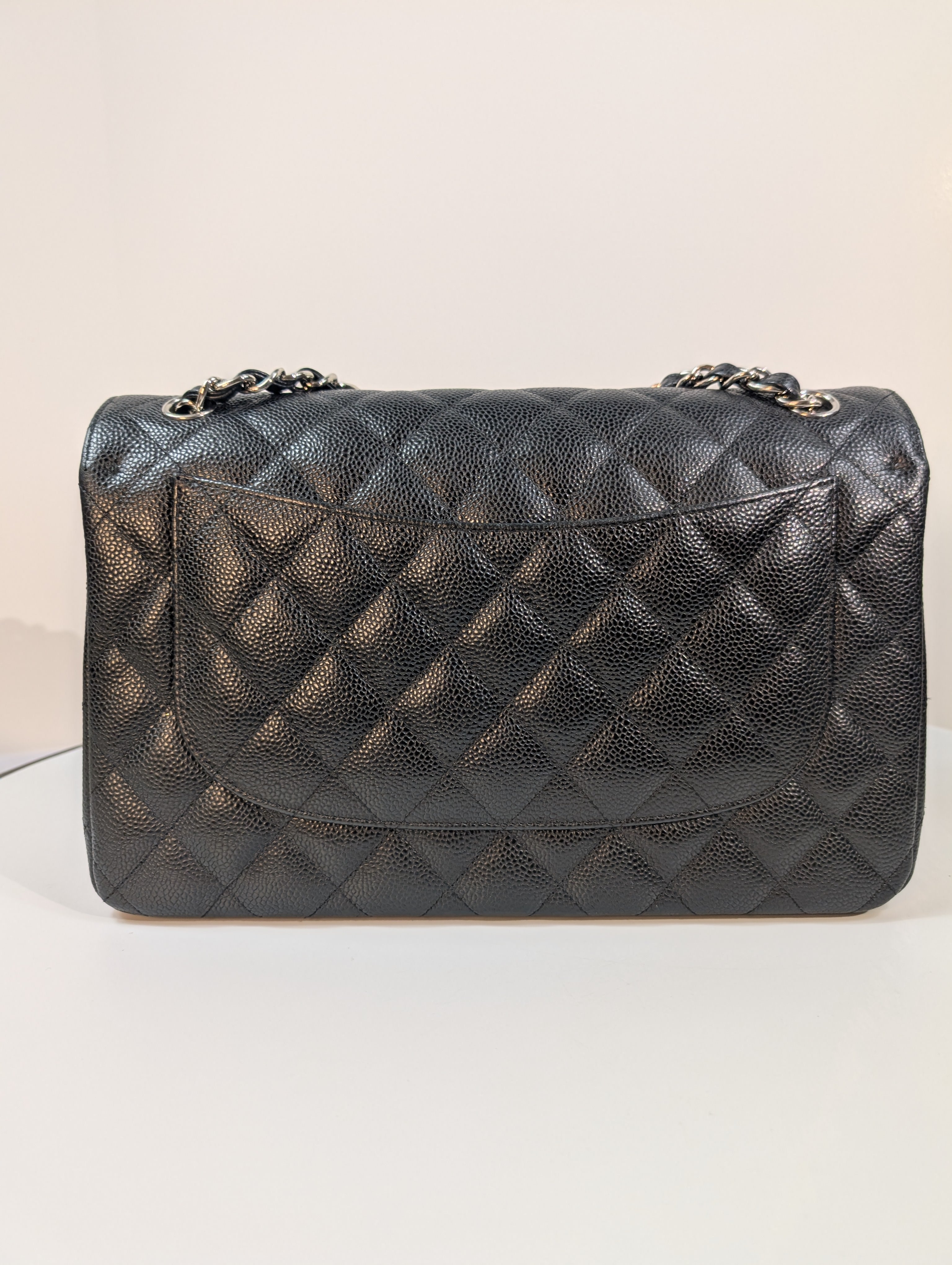 Chanel Black Caviar Classic Jumbo Double Flap