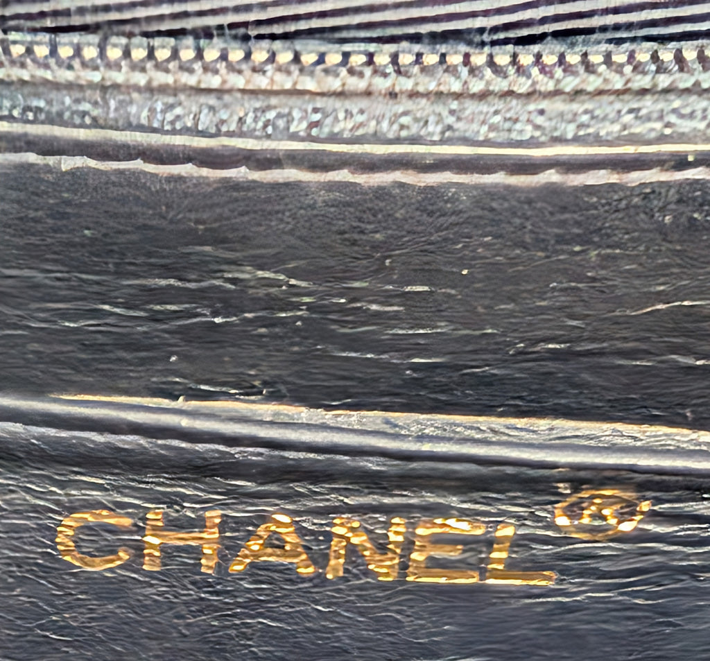 Chanel Rare Vintage Dark Blue Vertical Caviar Mademoiselle Kelly