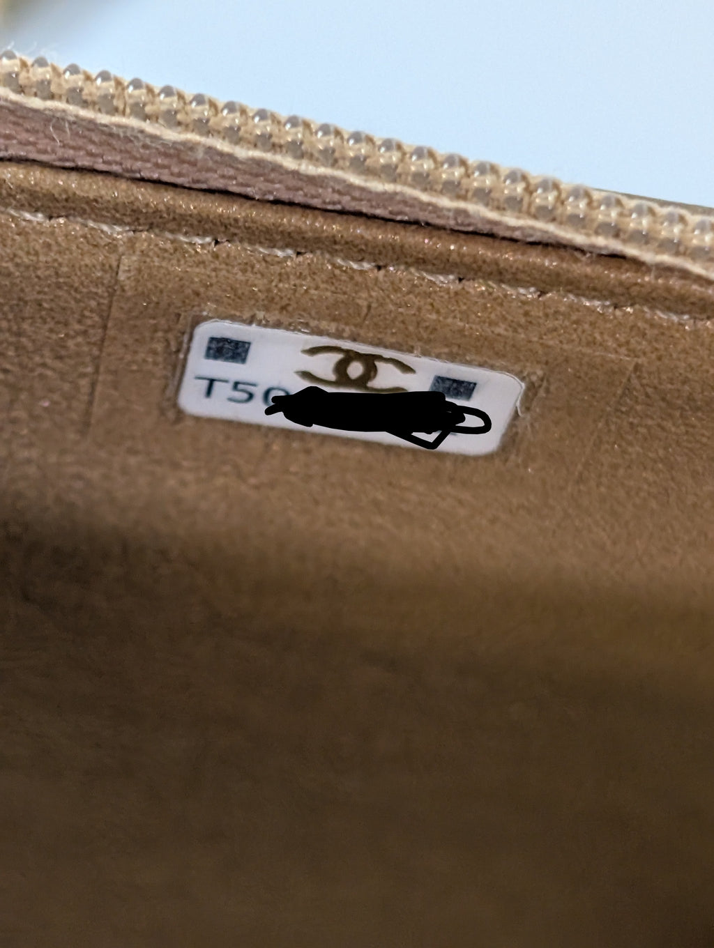 Chanel Metallic Bronze Gold Mini Rectangular Flap with Engraved CCs and Strap Loops with Chanel Gold Card Holder