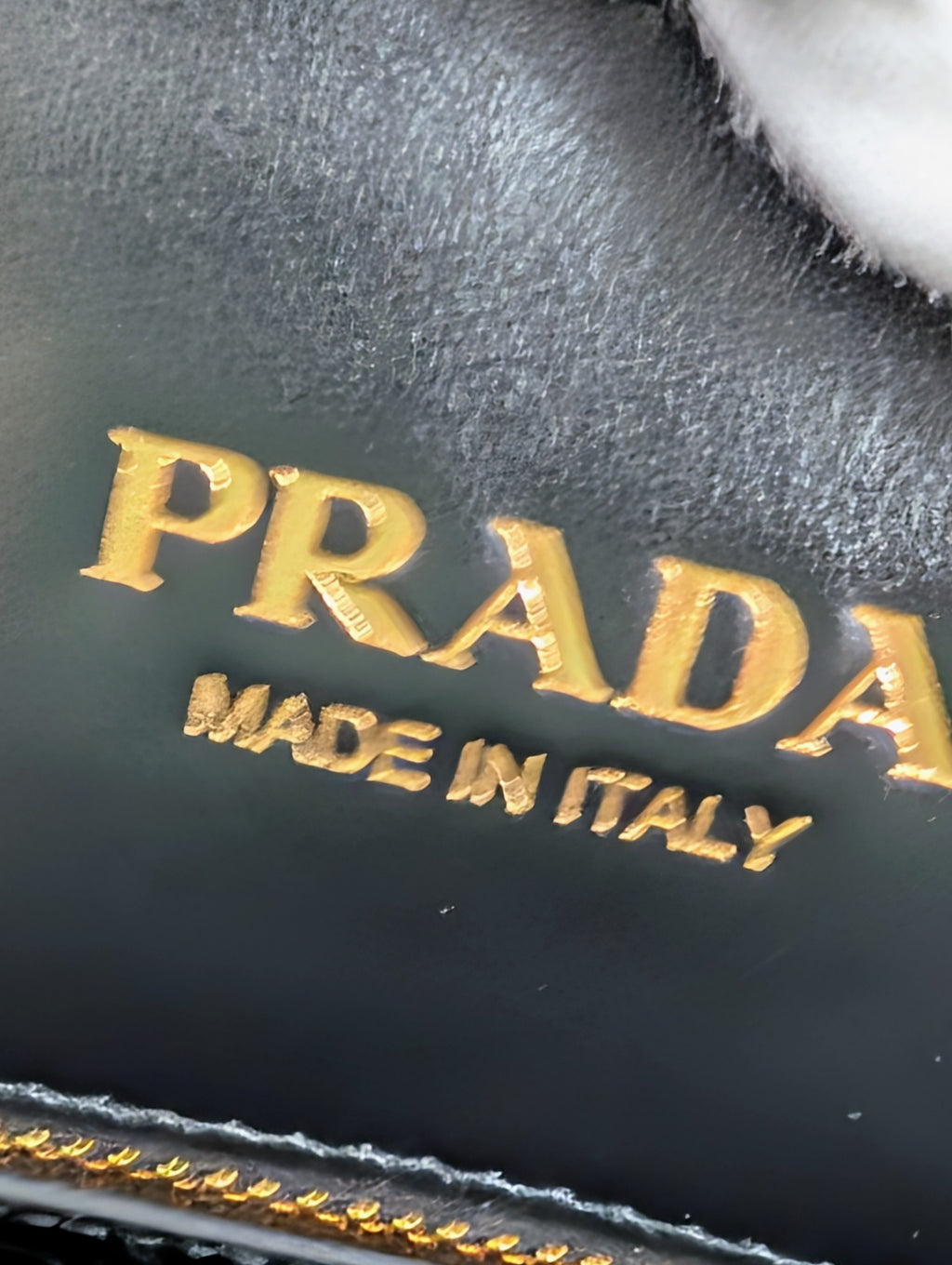 Prada Large Beige and Black Triangle Pattern Jacquard Tote Bag with Saffiano Leather Trim