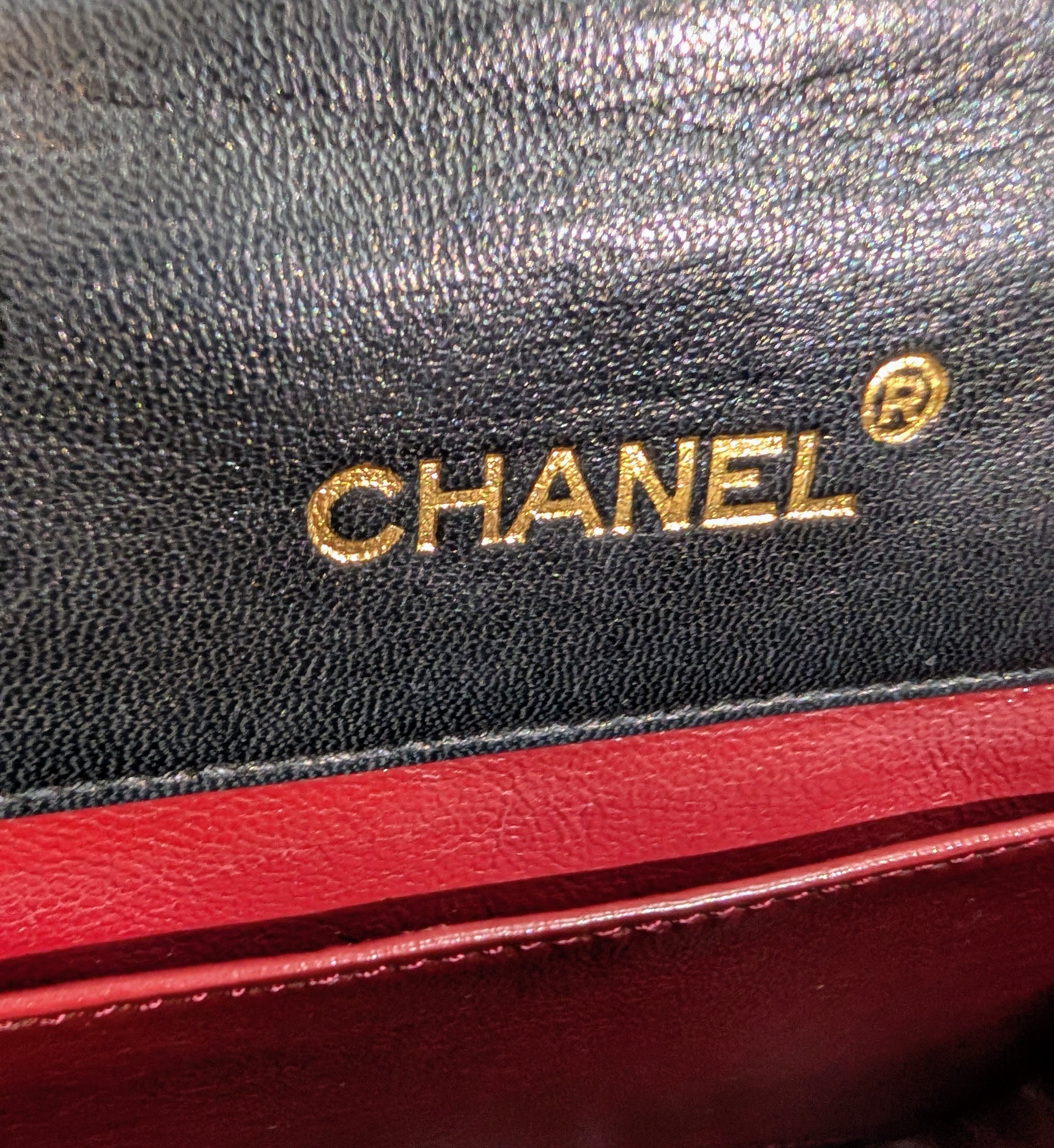 Chanel Vintage 0-Series Black Diana-Style Half Moon Flap Bag
