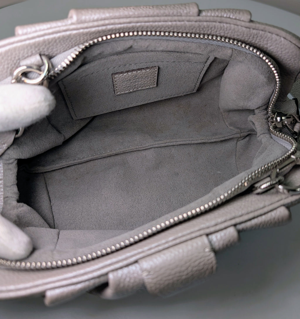 Louis Vuitton Mahina Amelia Shoulder Bag in Silver Perforated Leather