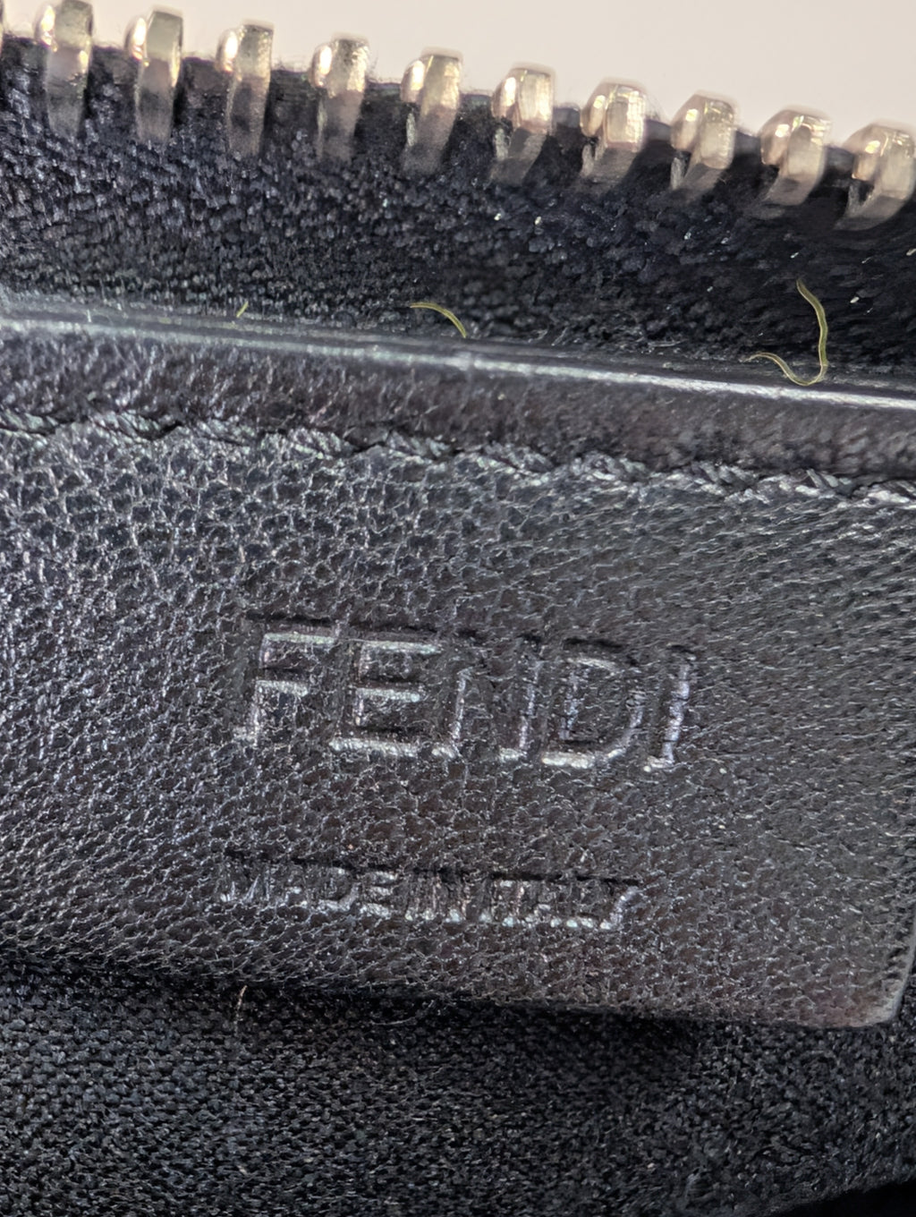Fendi Bag Bugs Monster Eyes Black Leather Clutch with Fur, Python accents