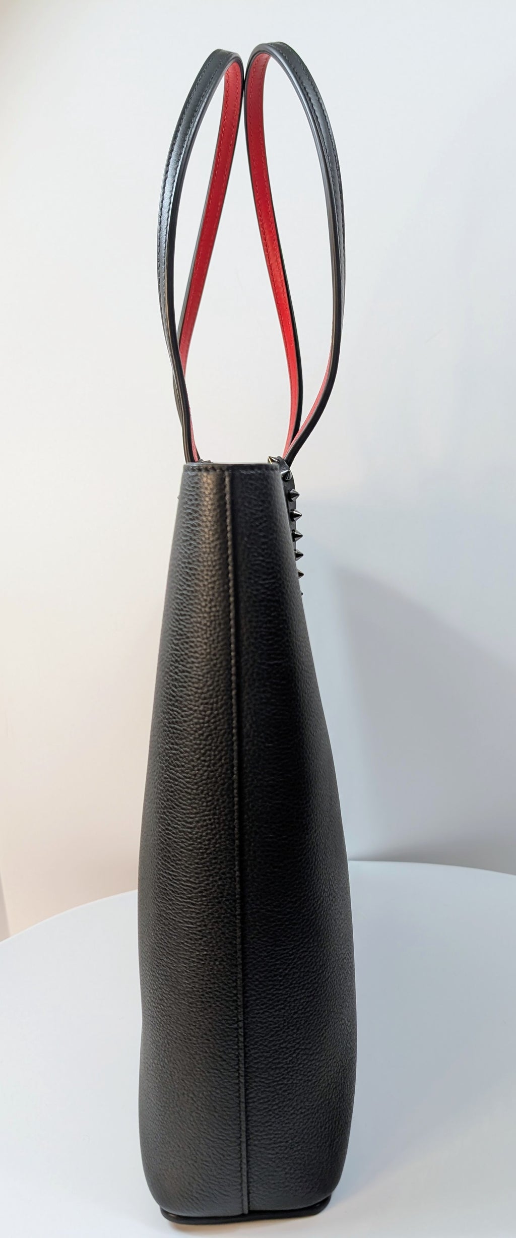 Christian Louboutin Black Grained Leather Cabata Tote Bag