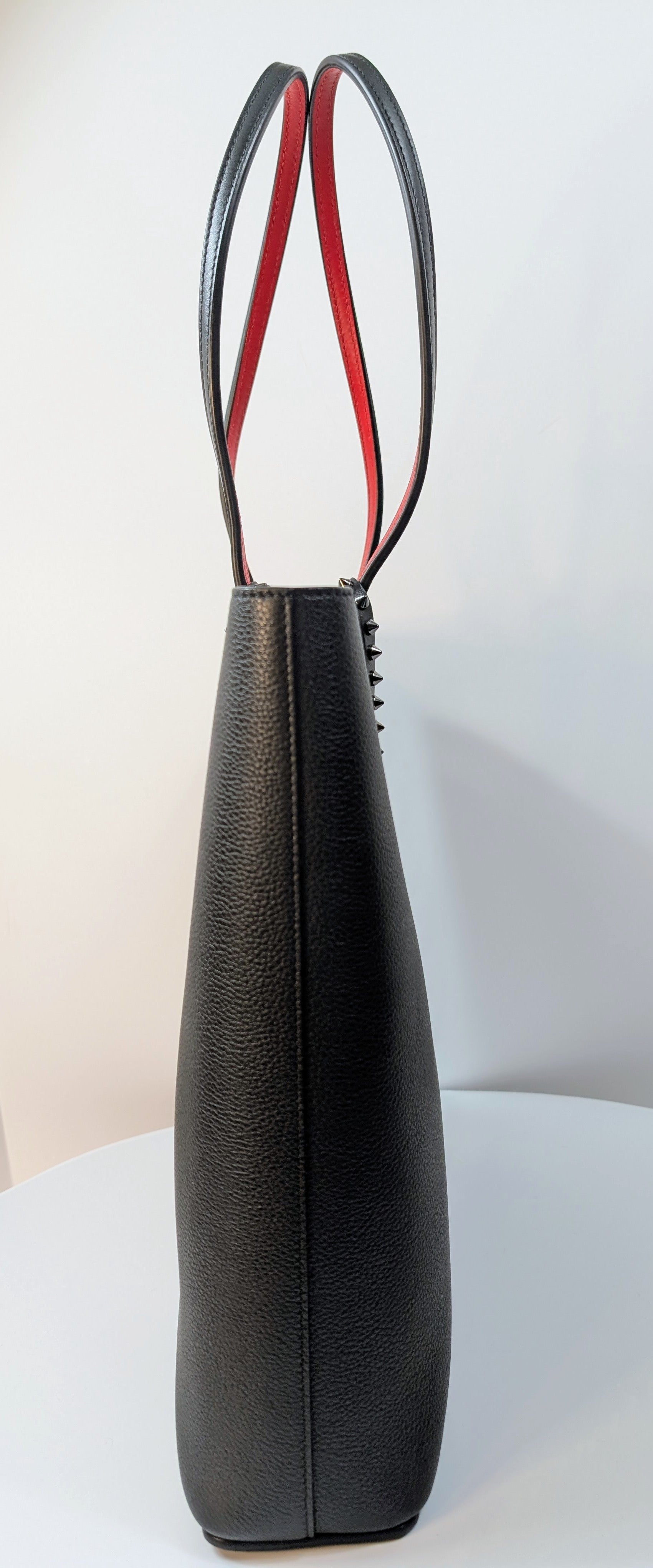 Christian Louboutin Black Grained Leather Cabata Tote Bag