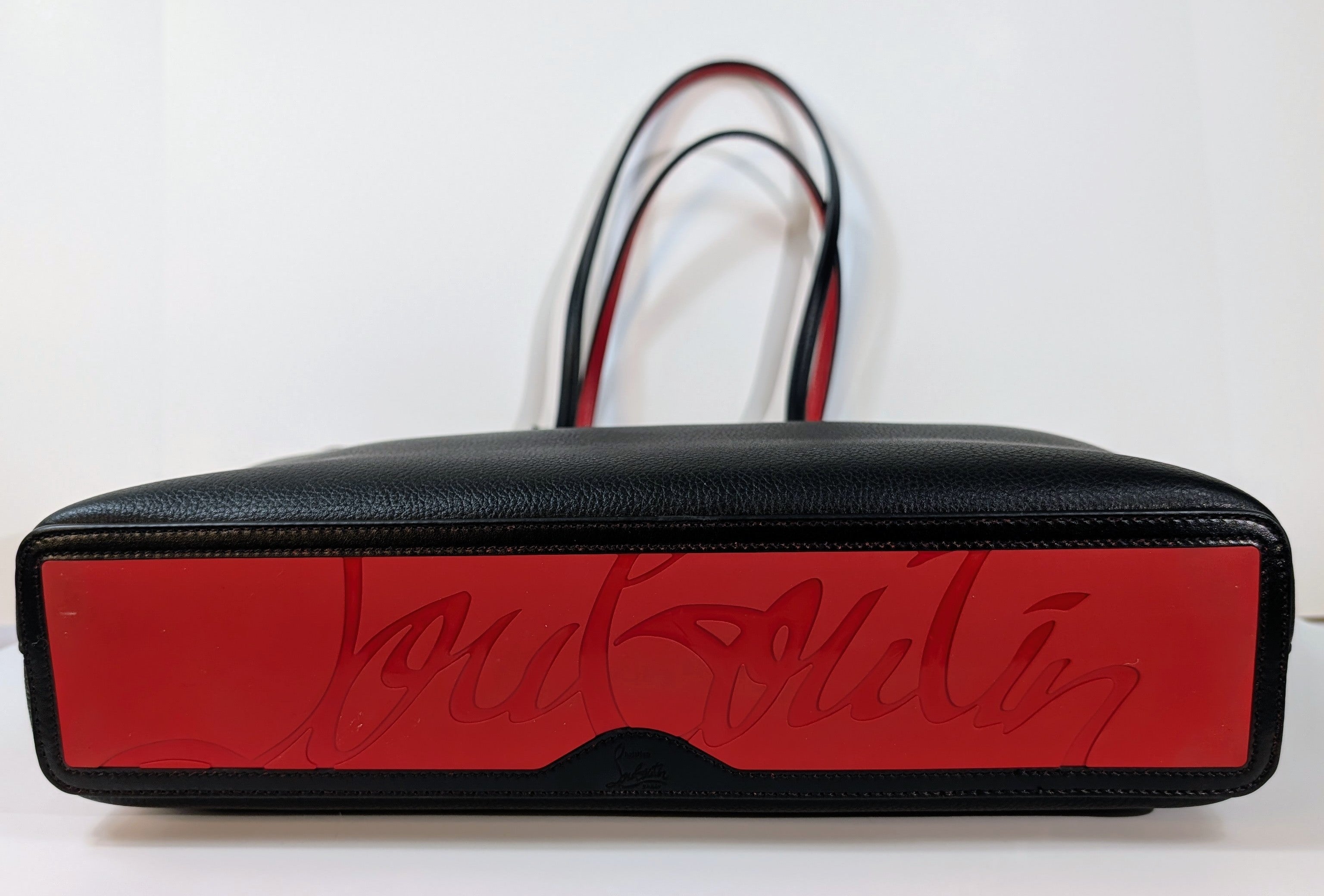 Christian Louboutin Black Grained Leather Cabata Tote Bag