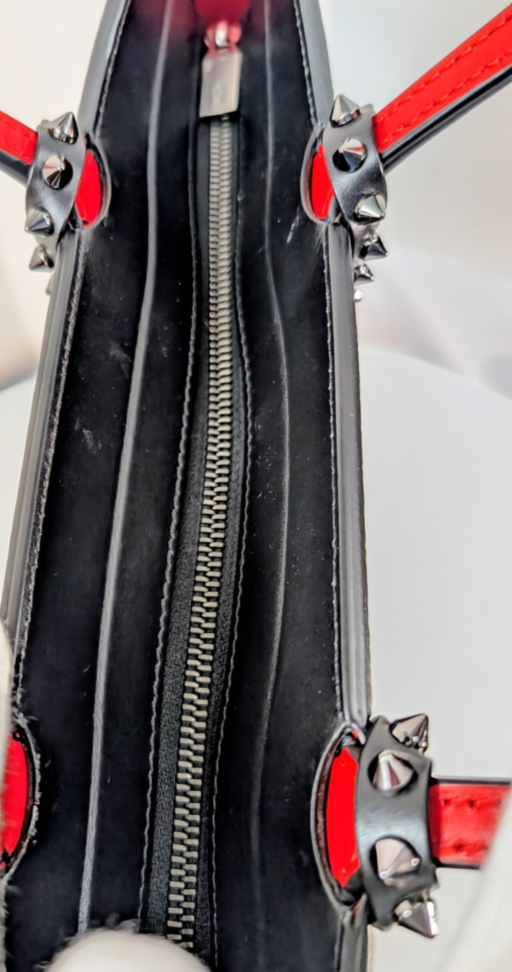 Christian Louboutin Black Grained Leather Cabata Tote Bag