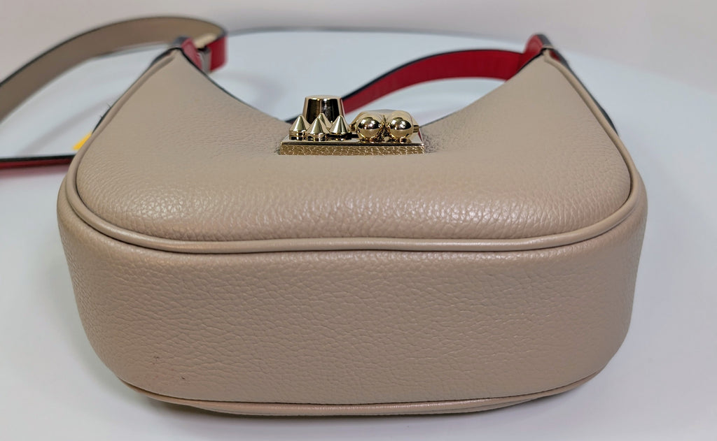 Christian Louboutin Beige Grained Leather Loubifunk Bag