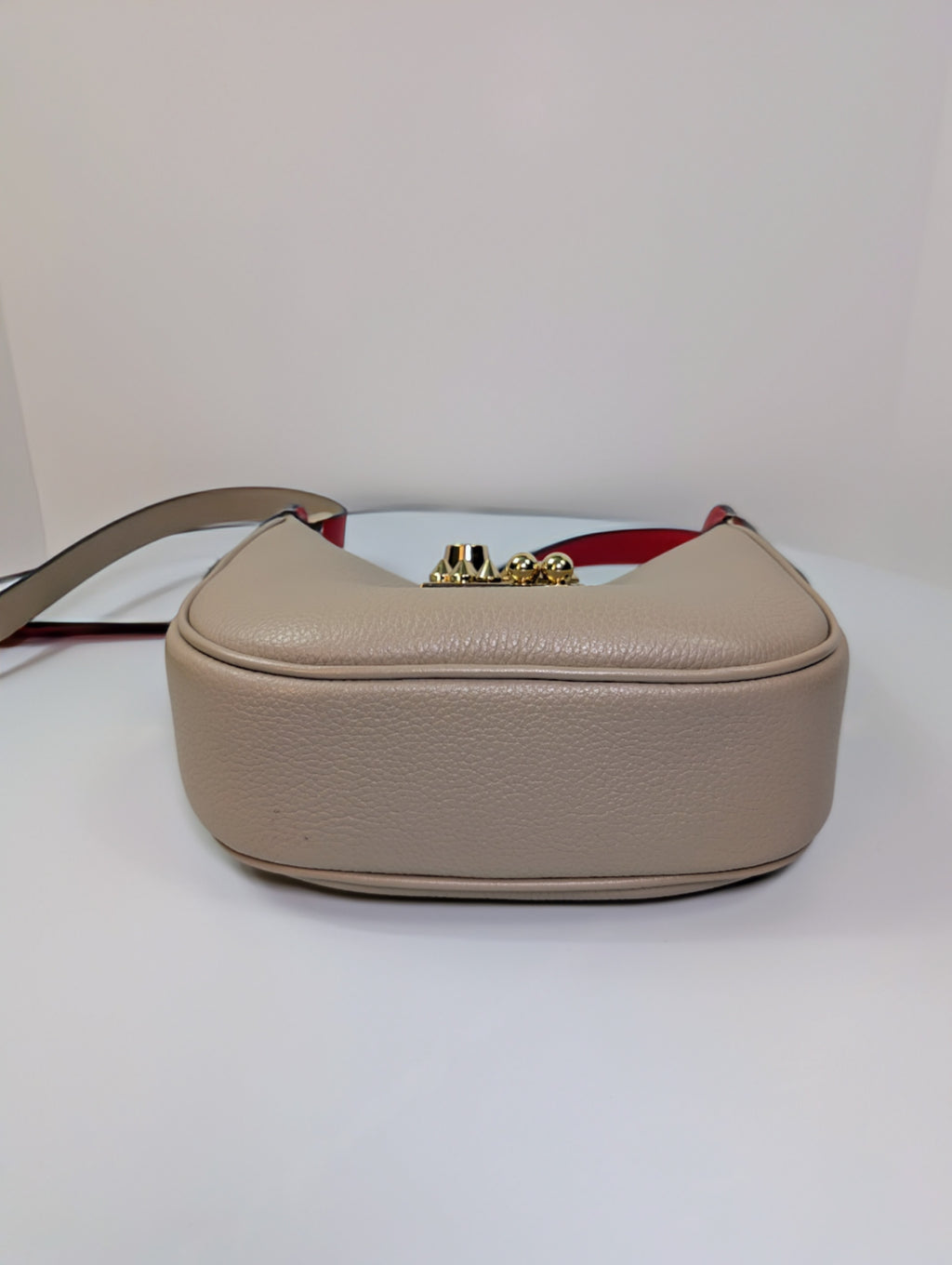 Christian Louboutin Beige Grained Leather Loubifunk Bag
