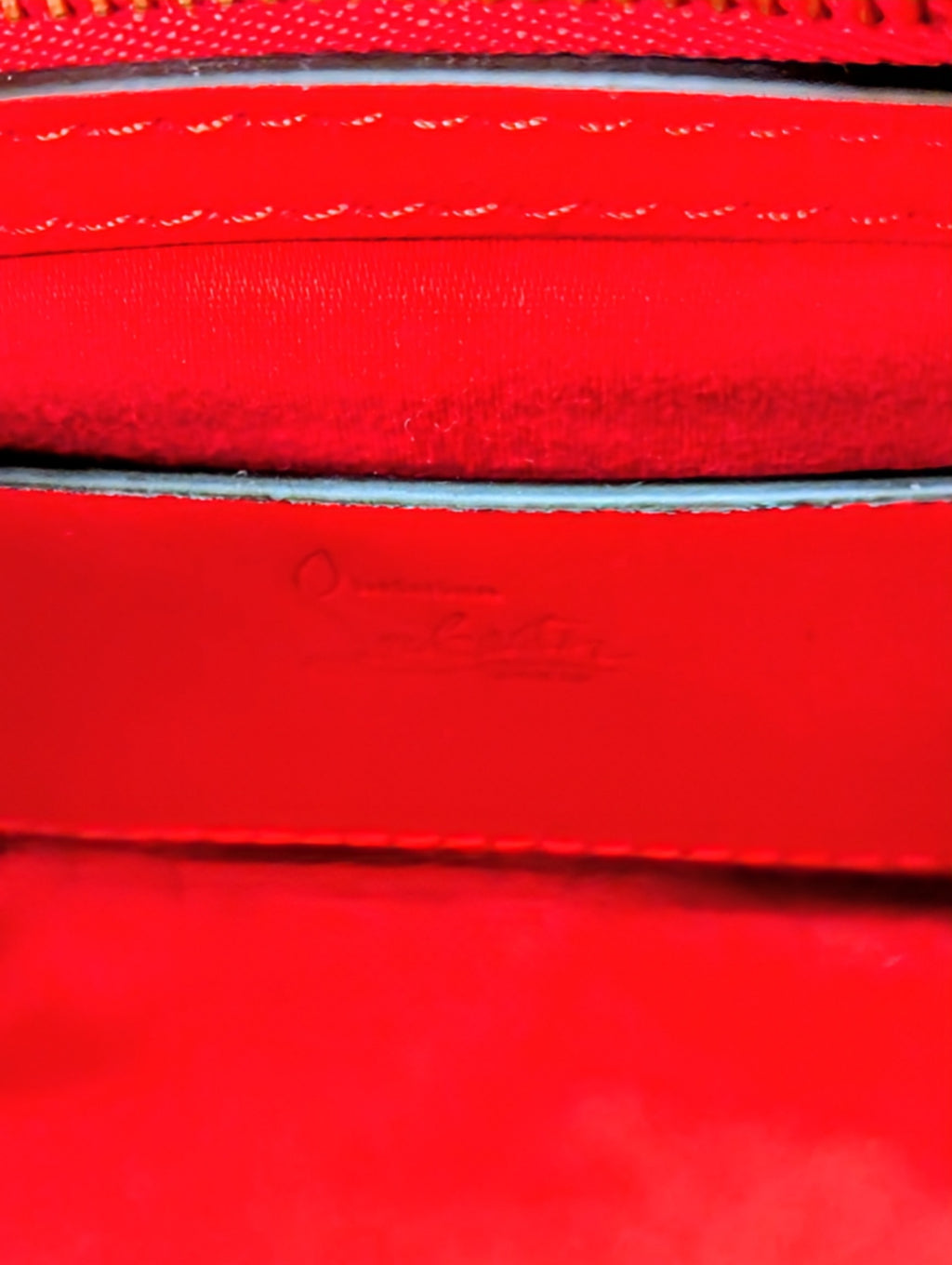 Christian Louboutin Beige Grained Leather Loubifunk Bag