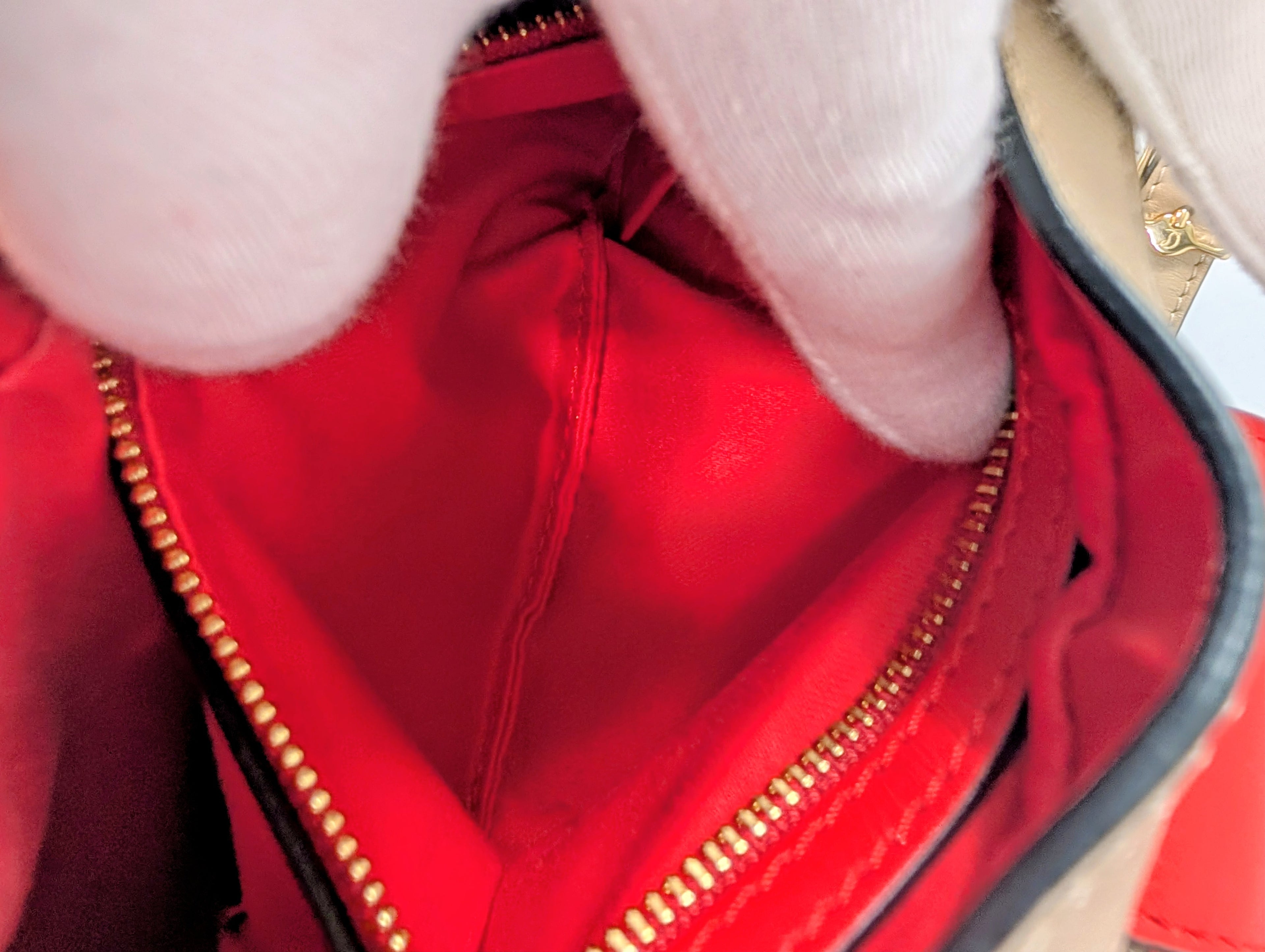 Christian Louboutin Beige Grained Leather Loubifunk Bag