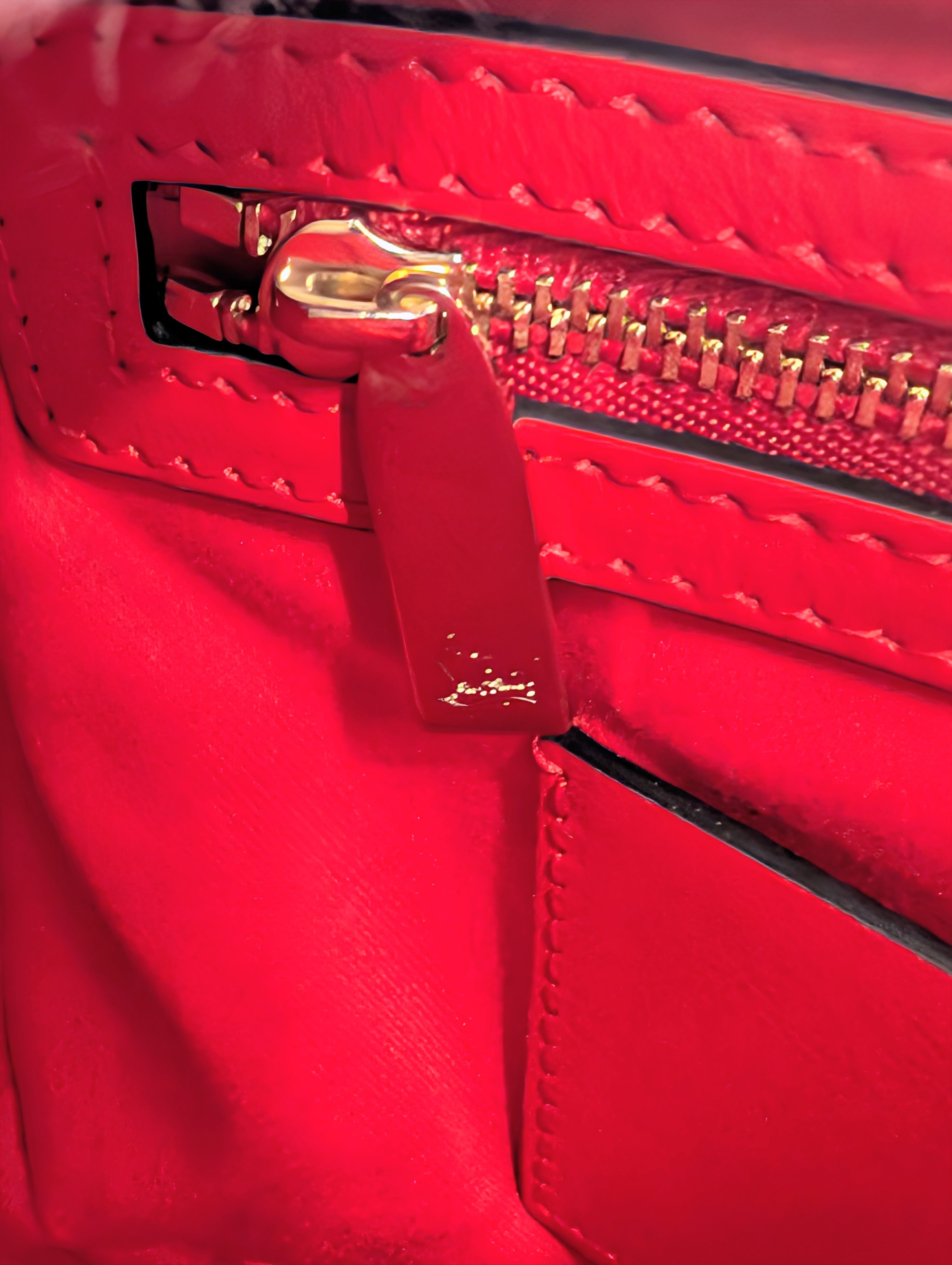 Christian Louboutin Beige Grained Leather Loubifunk Bag