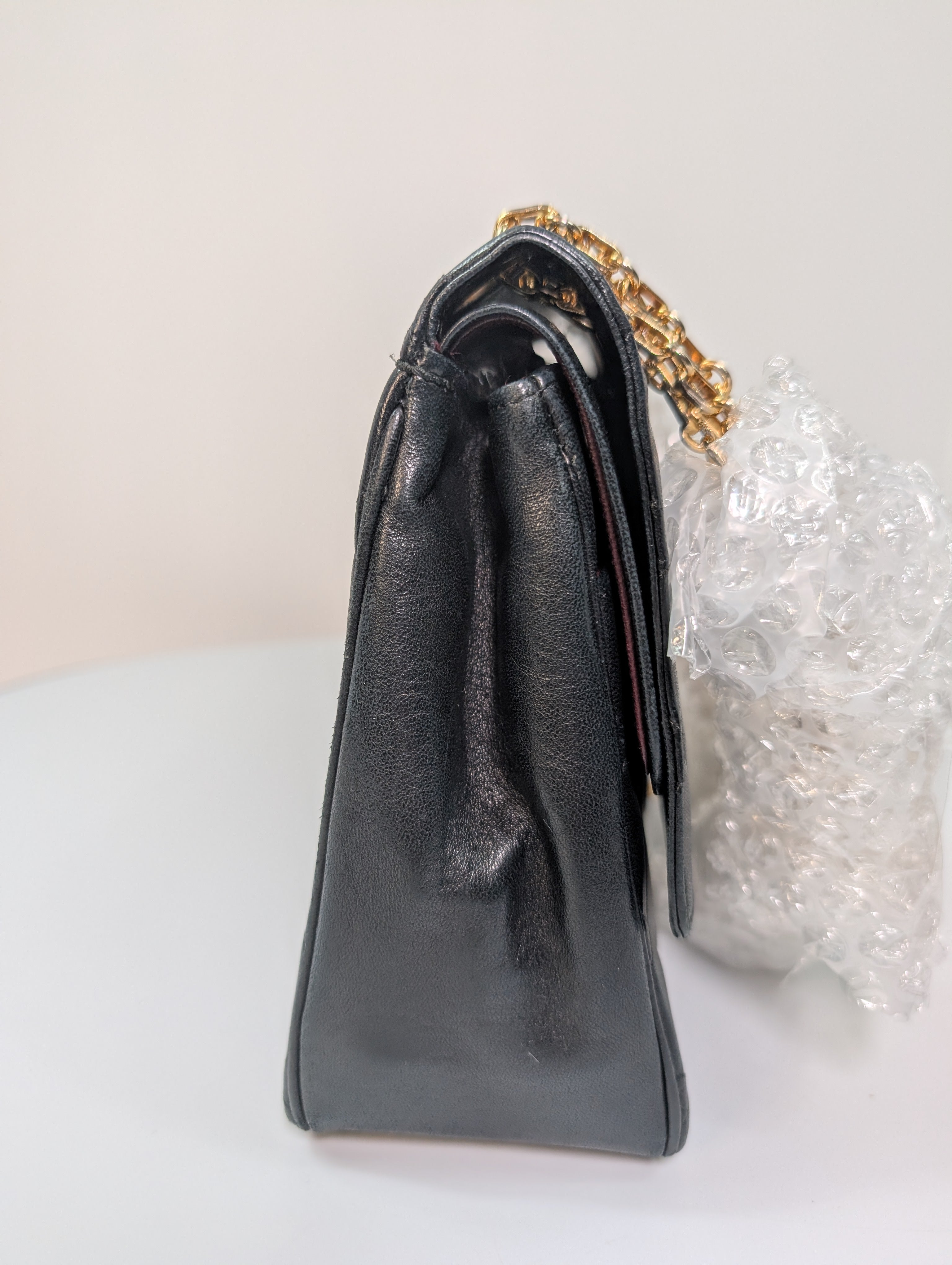 Chanel Rare Vintage Classic Black Lambskin Double Flap (1985)