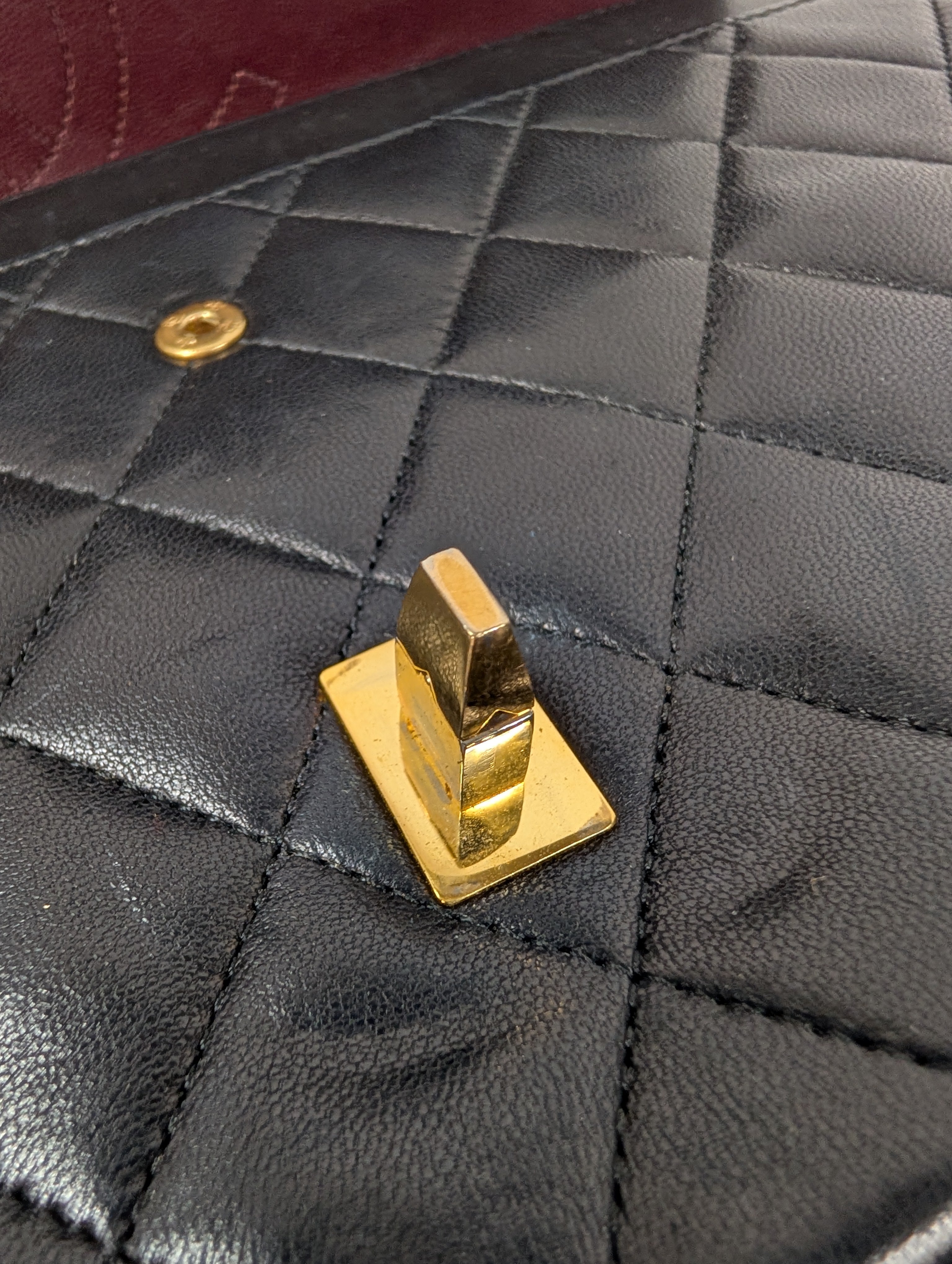 Chanel Rare Vintage Classic Black Lambskin Double Flap (1985)