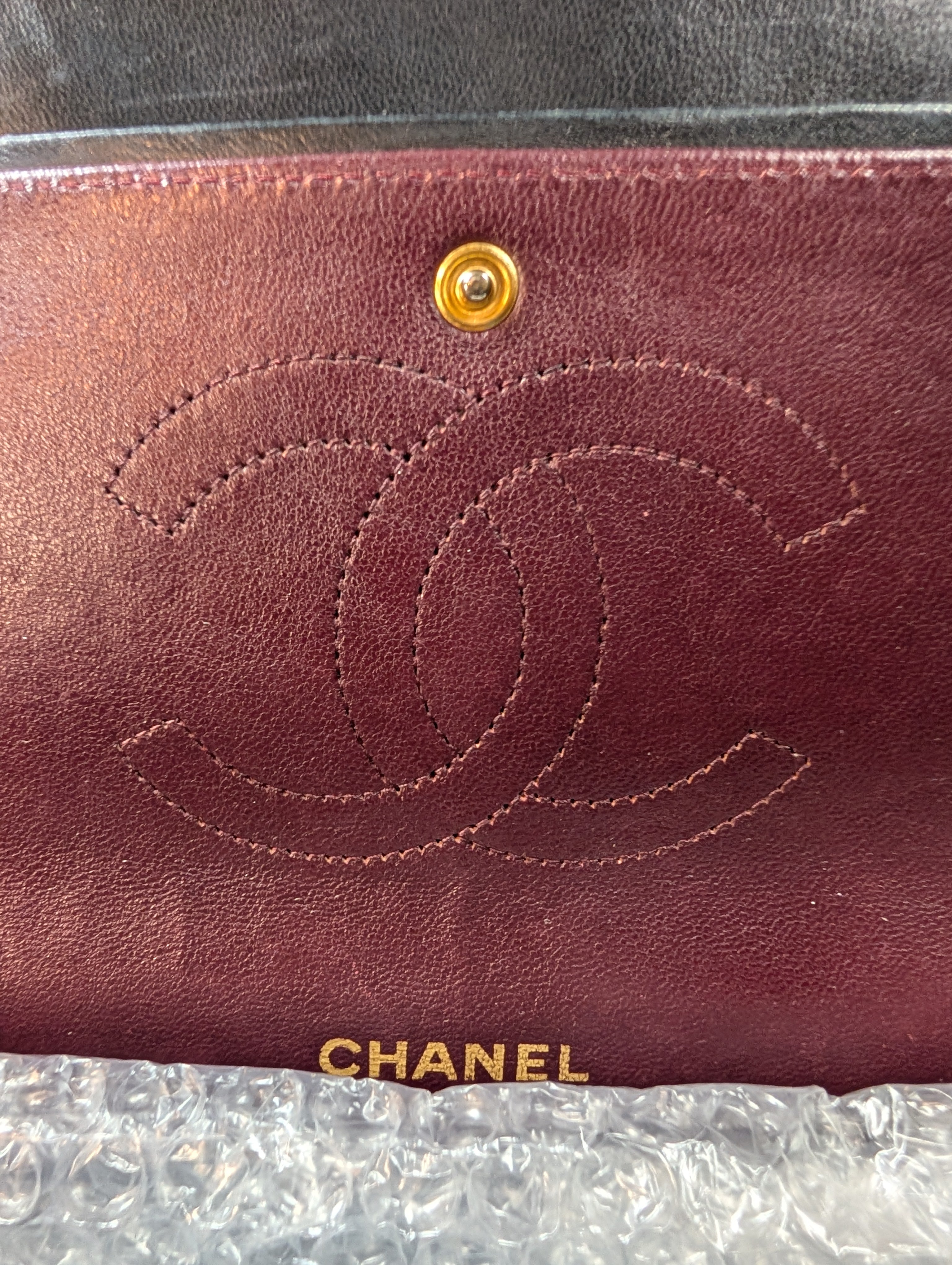Chanel Rare Vintage Classic Black Lambskin Double Flap (1985)