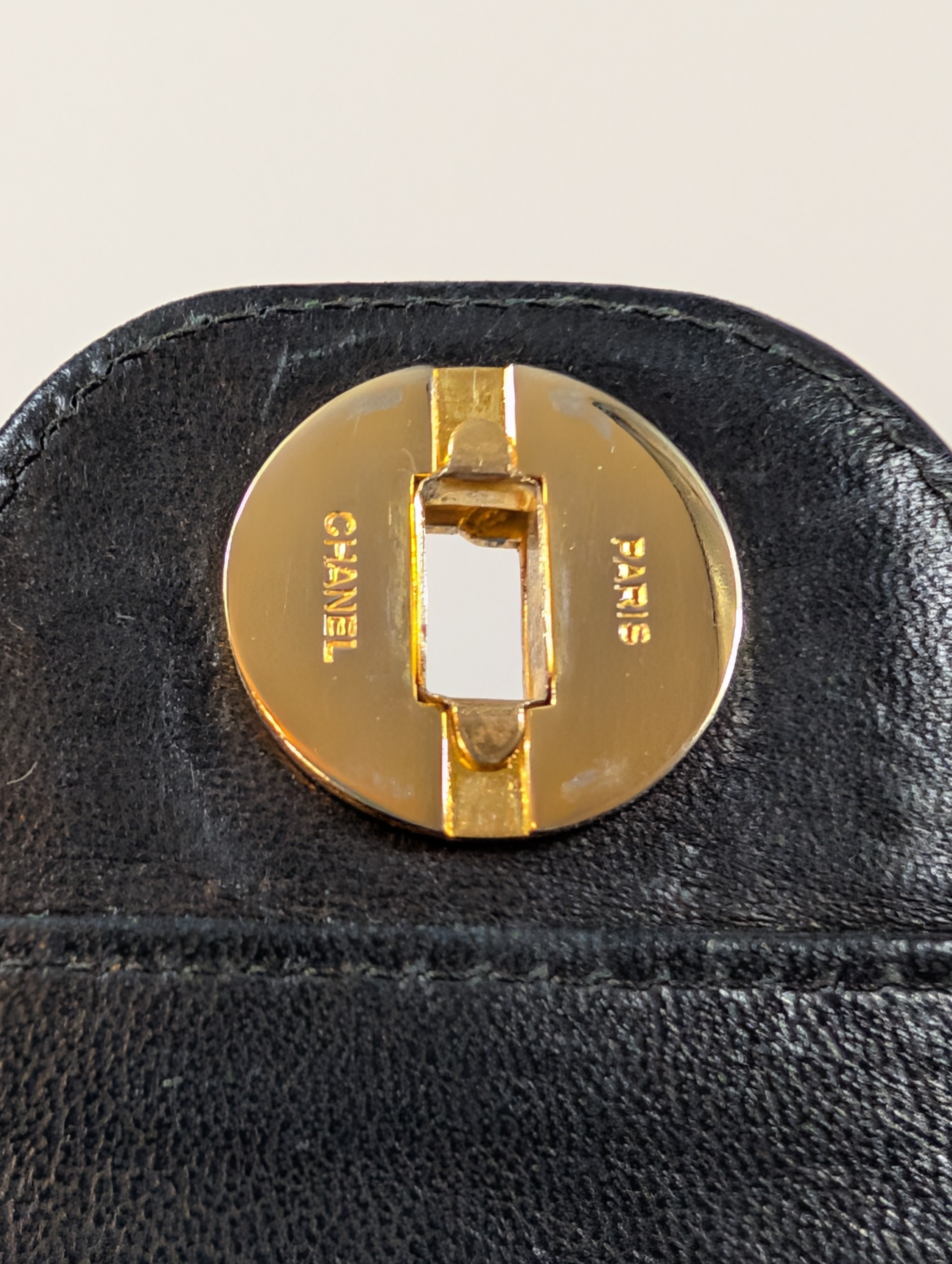Chanel Rare Vintage Classic Black Lambskin Double Flap (1985)