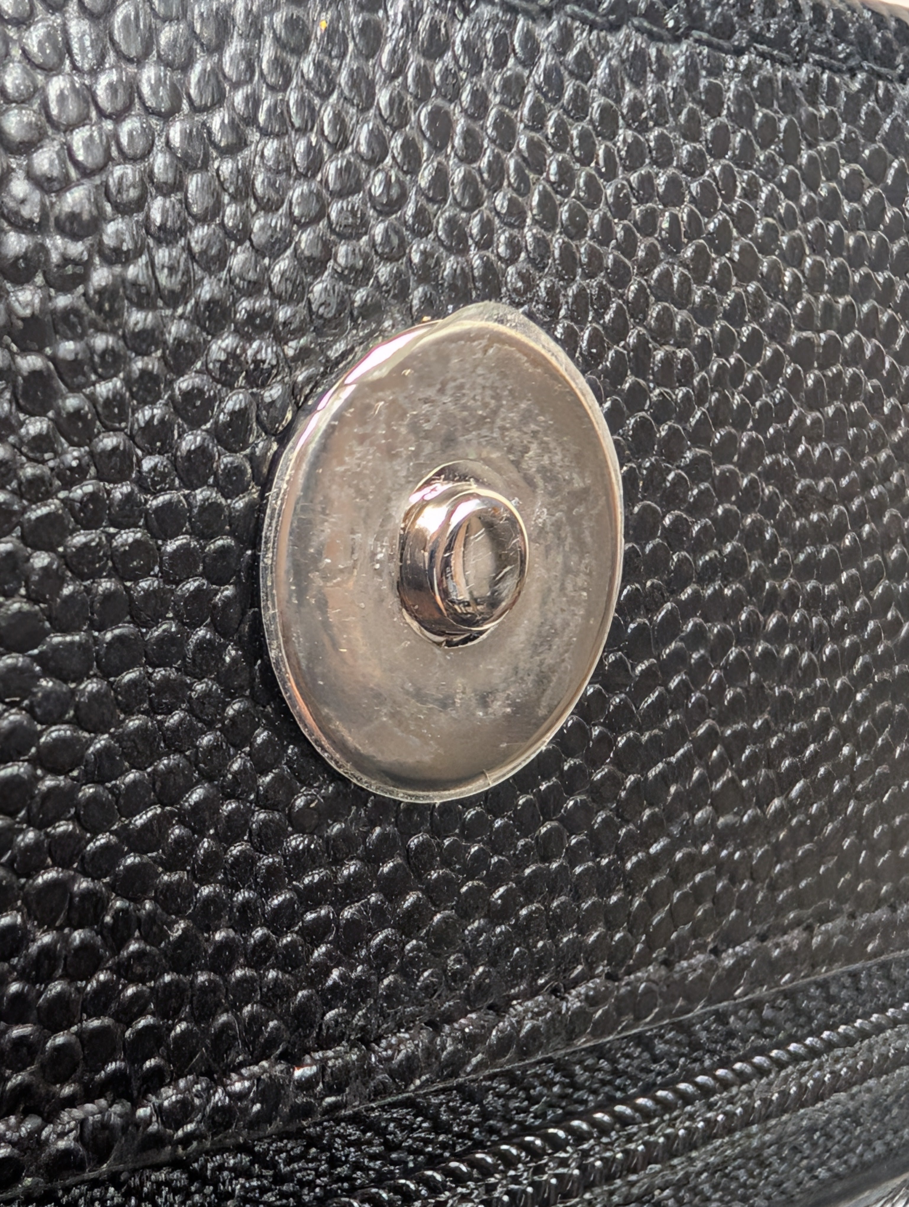 Chanel "So Black" Quilted Caviar Leather Wallet on Chain (WOC)