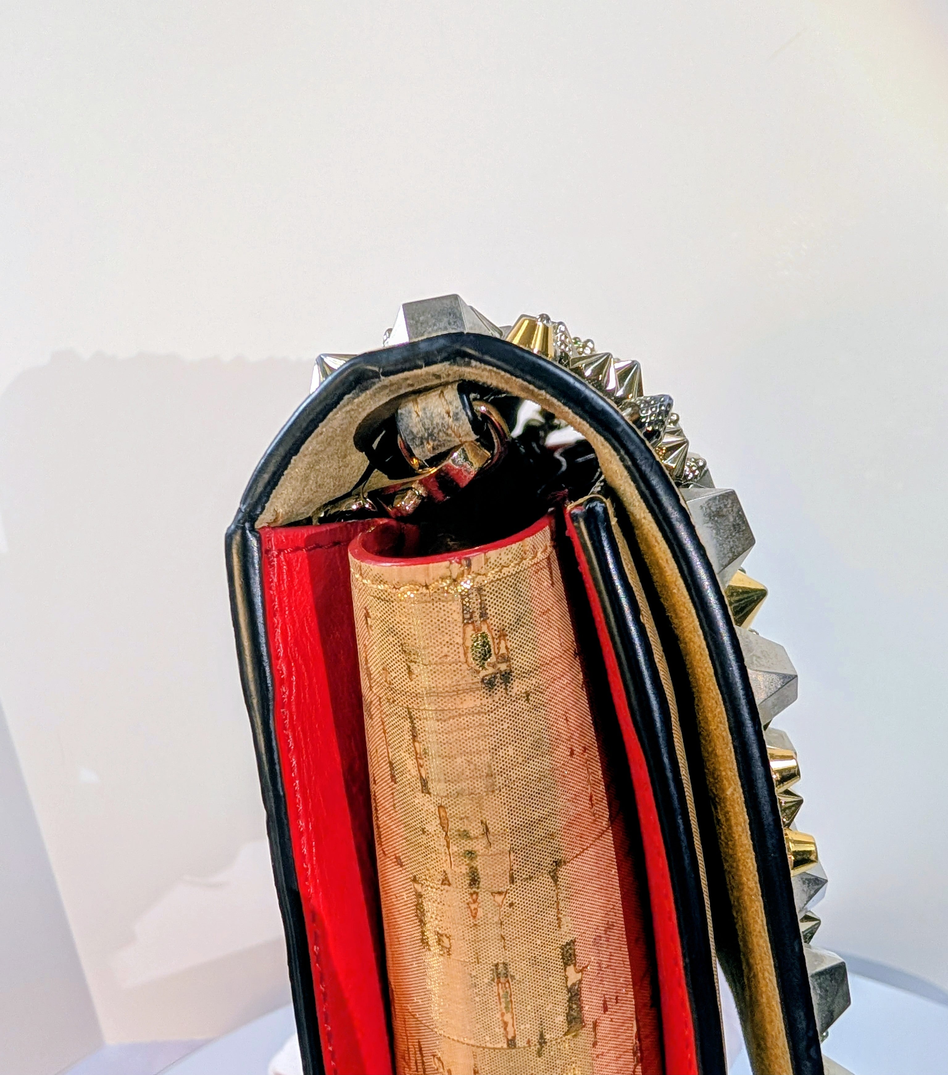 Christian Louboutin Gold "Sweet Charity" Clutch with Chain