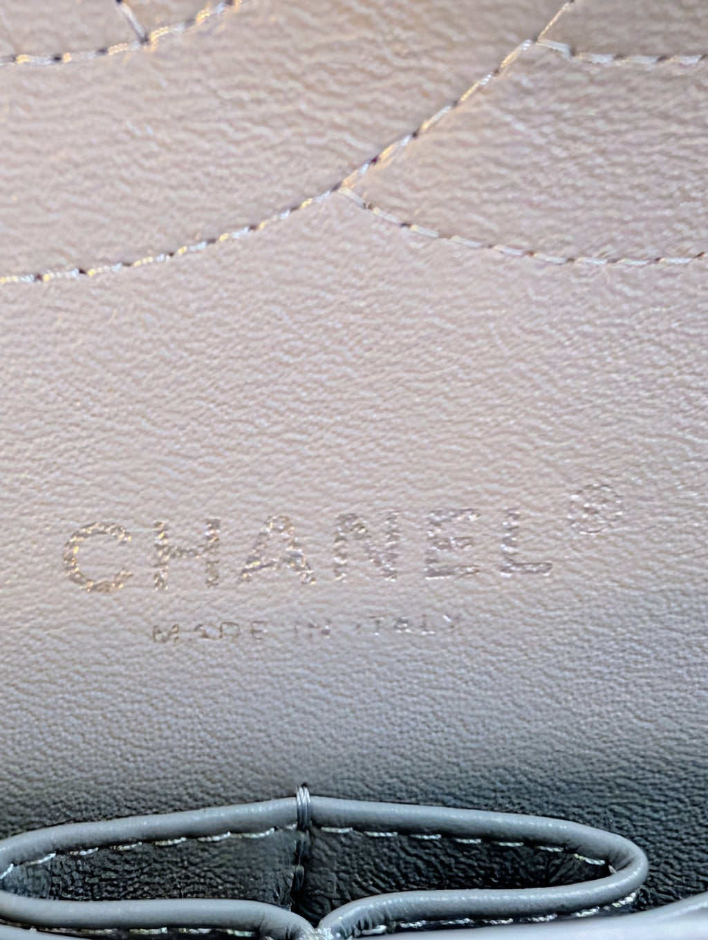 Chanel Classic Jumbo Light Gray Blue Quilted Caviar Double Flap Bag
