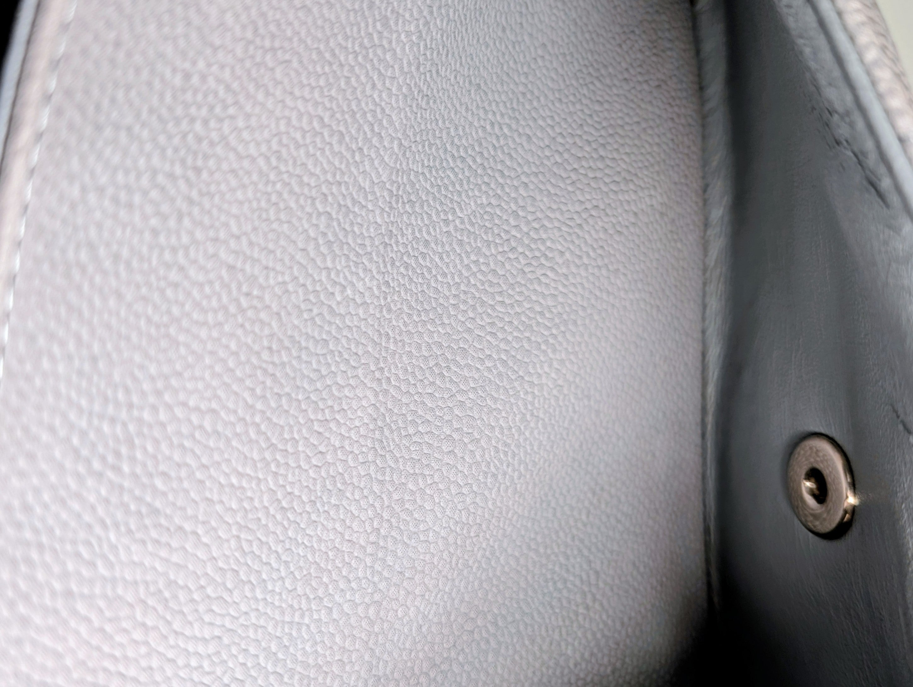 Chanel Classic Jumbo Light Gray Blue Quilted Caviar Double Flap Bag