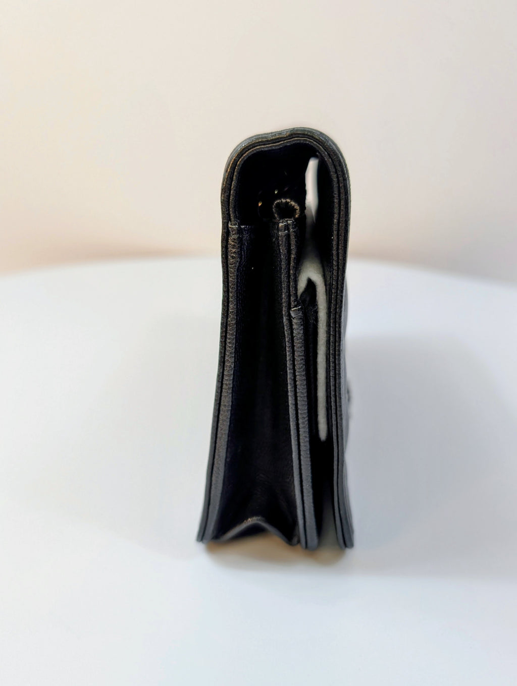 Chanel So Black Quilted Caviar Boy Wallet on Chain (WOC)