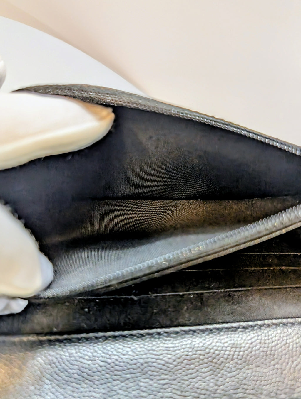 Chanel So Black Quilted Caviar Boy Wallet on Chain (WOC)