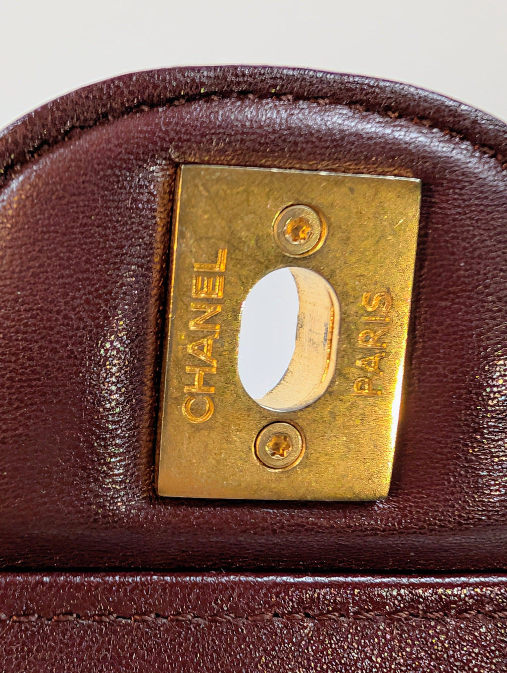 Chanel Bordeaux (Burgundy) Quilted Lambskin Bijoux Logo Chain Square Flap Bag