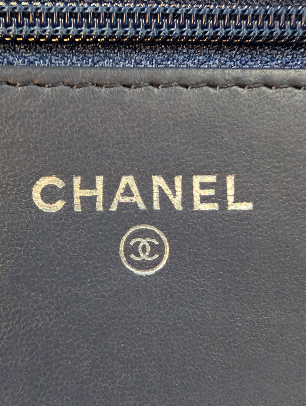 Chanel Bicolor Black and Navy Quilted Lambskin Wallet on Chain (WOC)